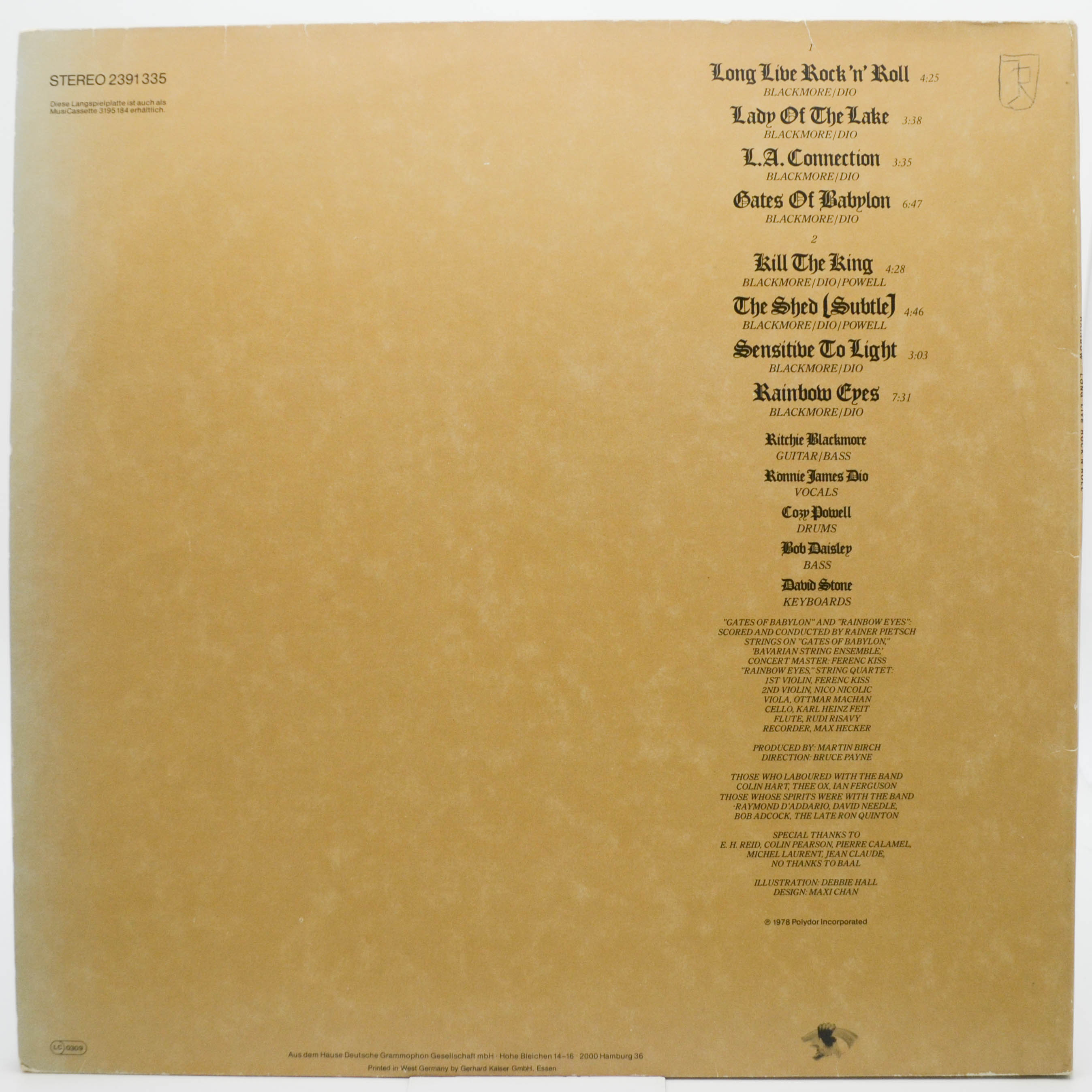 Rainbow — Long Live Rock 'N' Roll, 1978