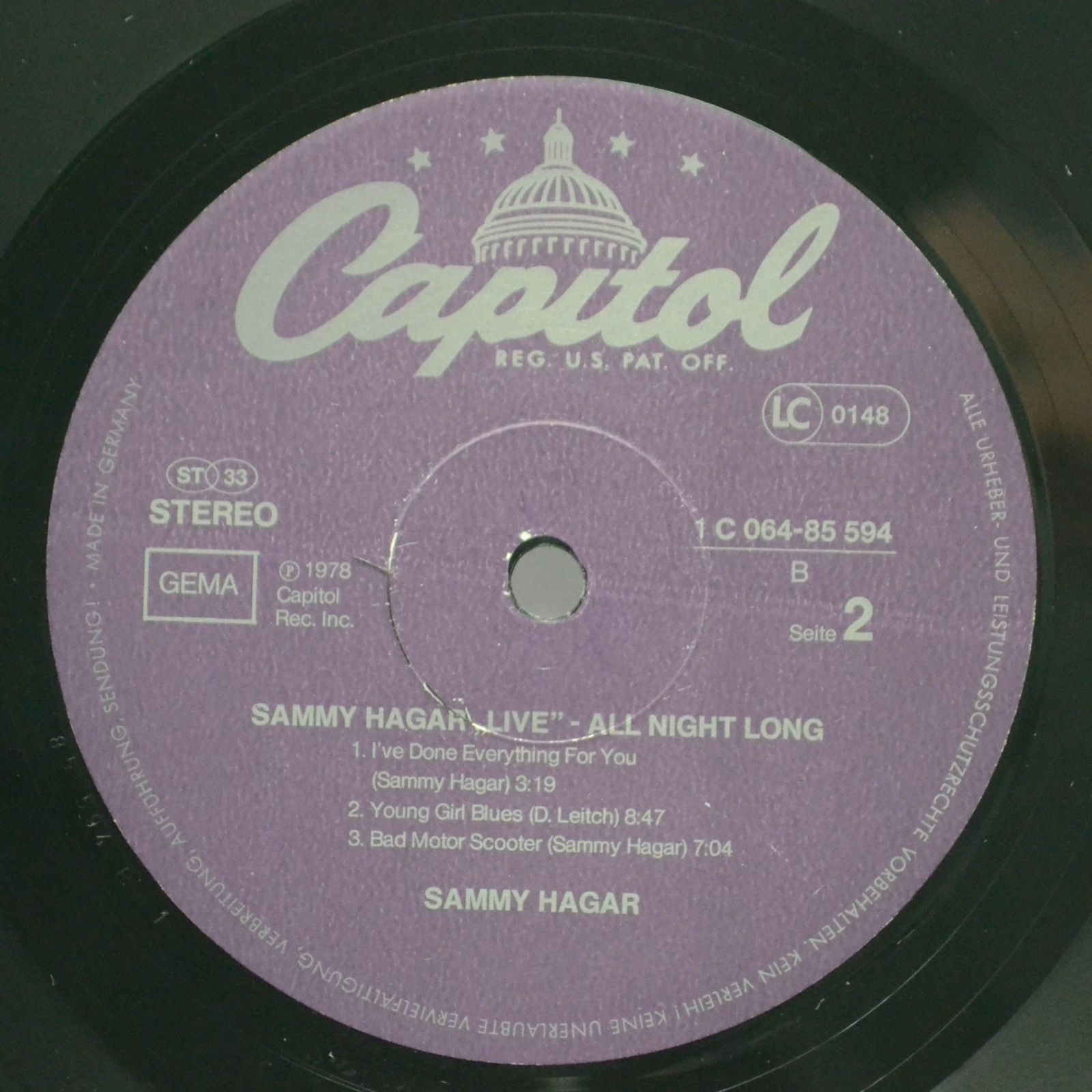 Sammy Hagar — All Night Long, 1978