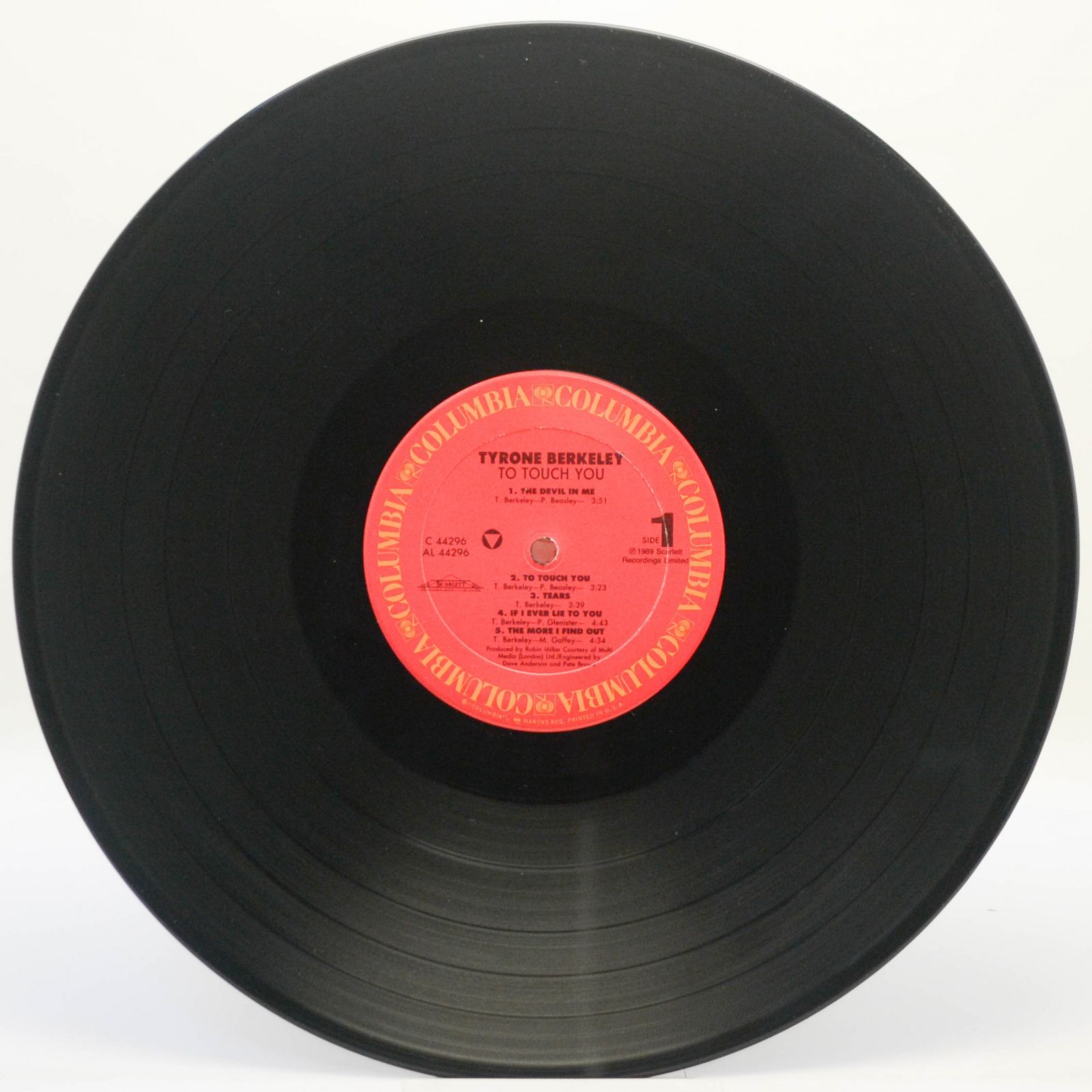 Tyrone Berkeley — To Touch You, 1989