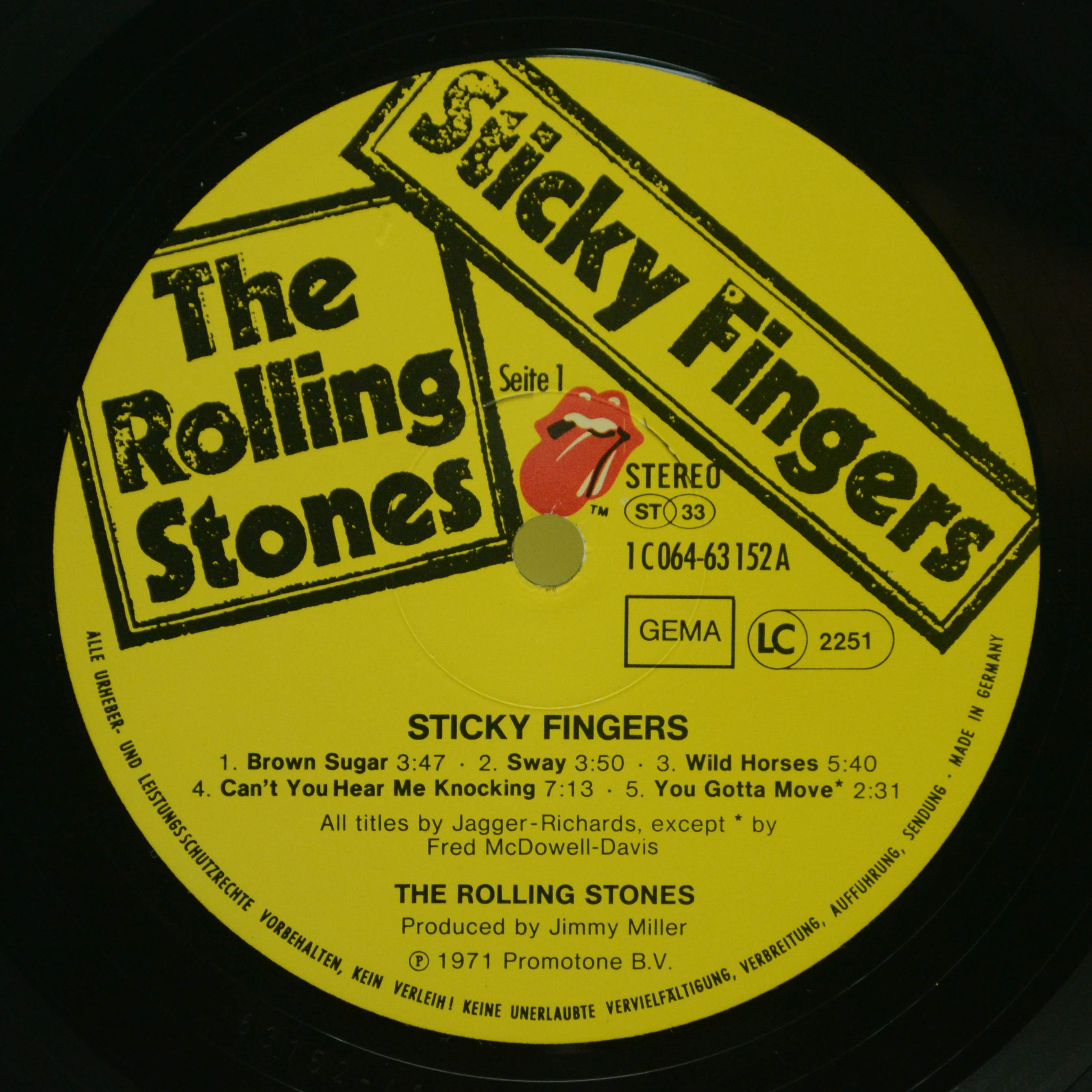 Rolling Stones — Sticky Fingers (Zipper), 1971