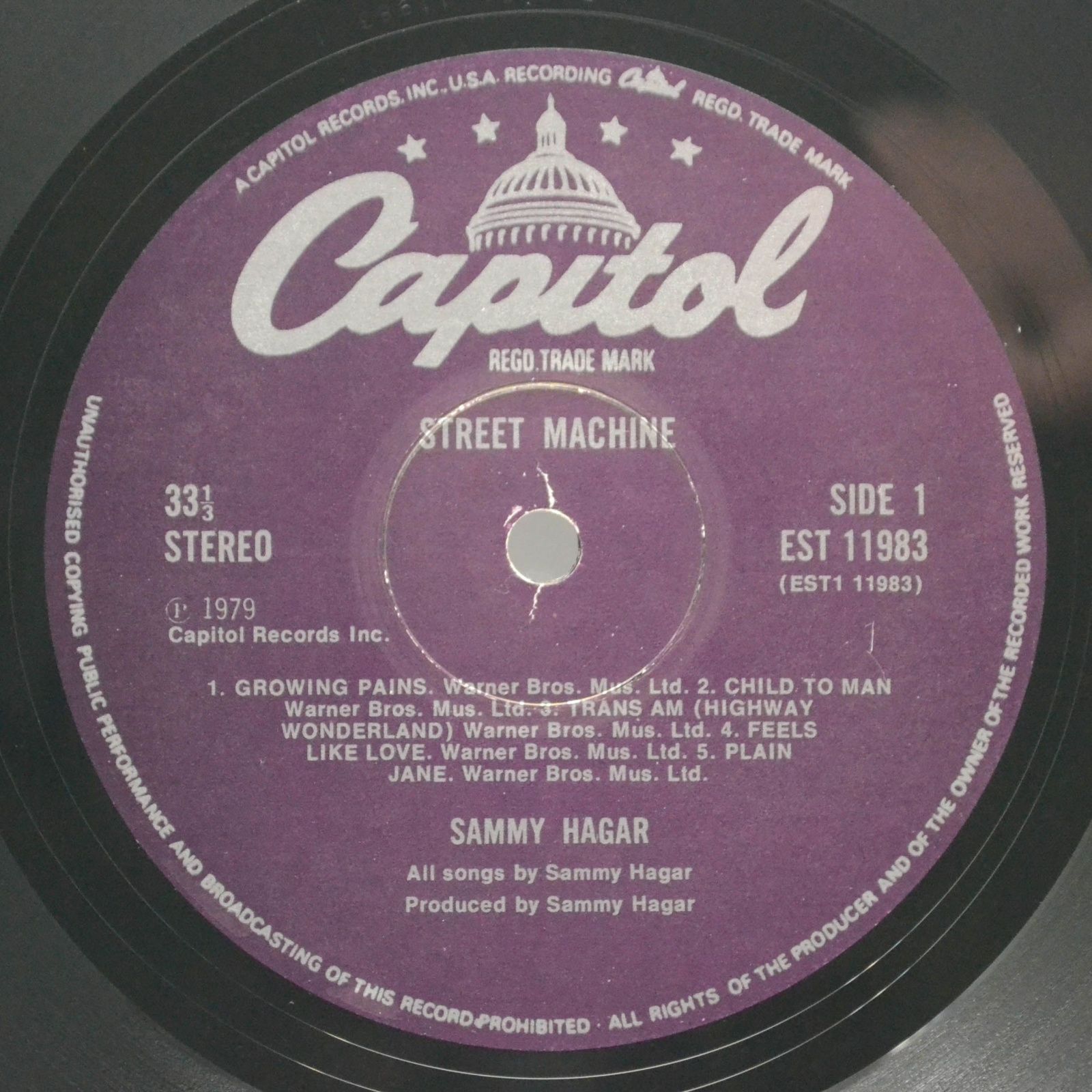 Sammy Hagar — Street Machine (UK), 1979