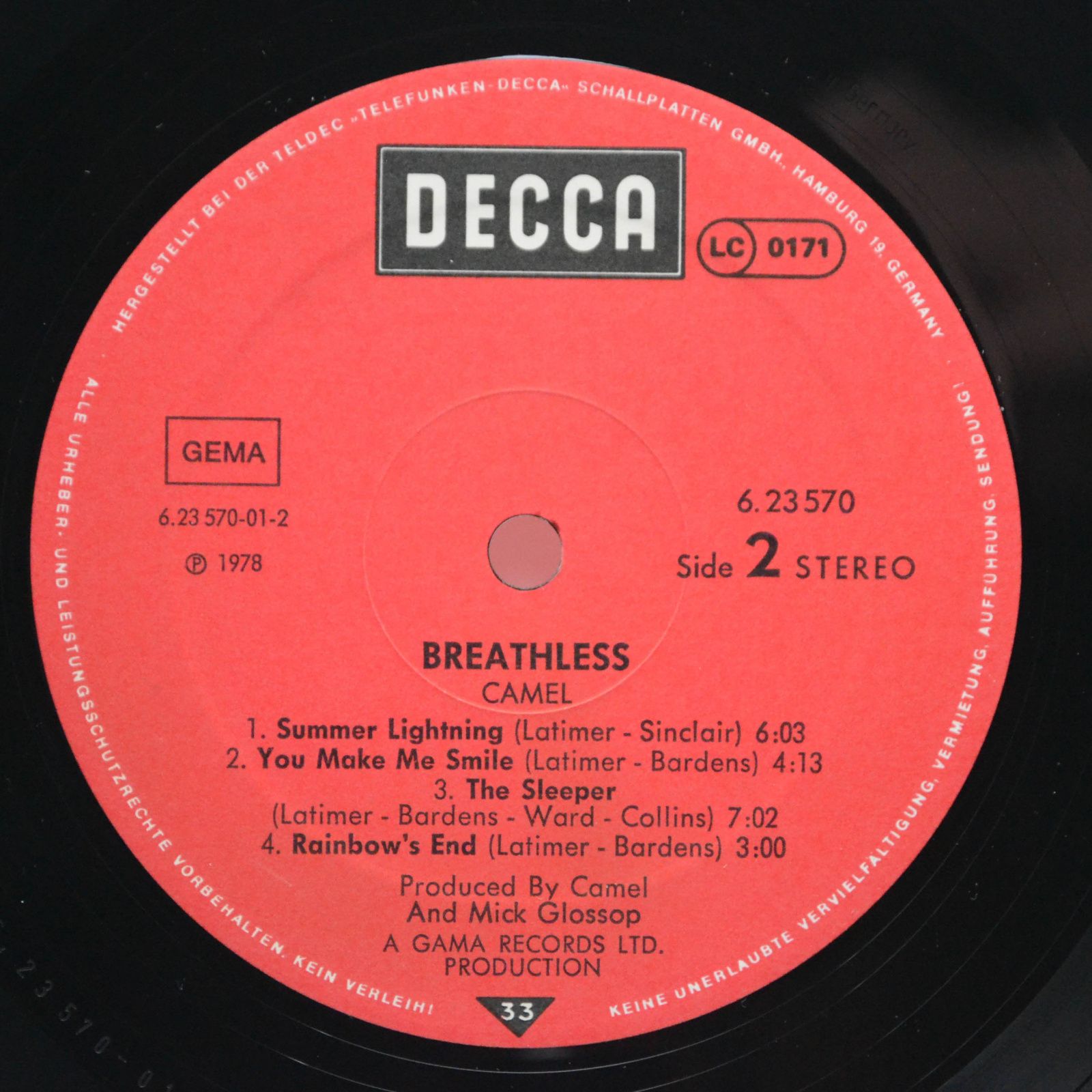 Camel — Breathless, 1978