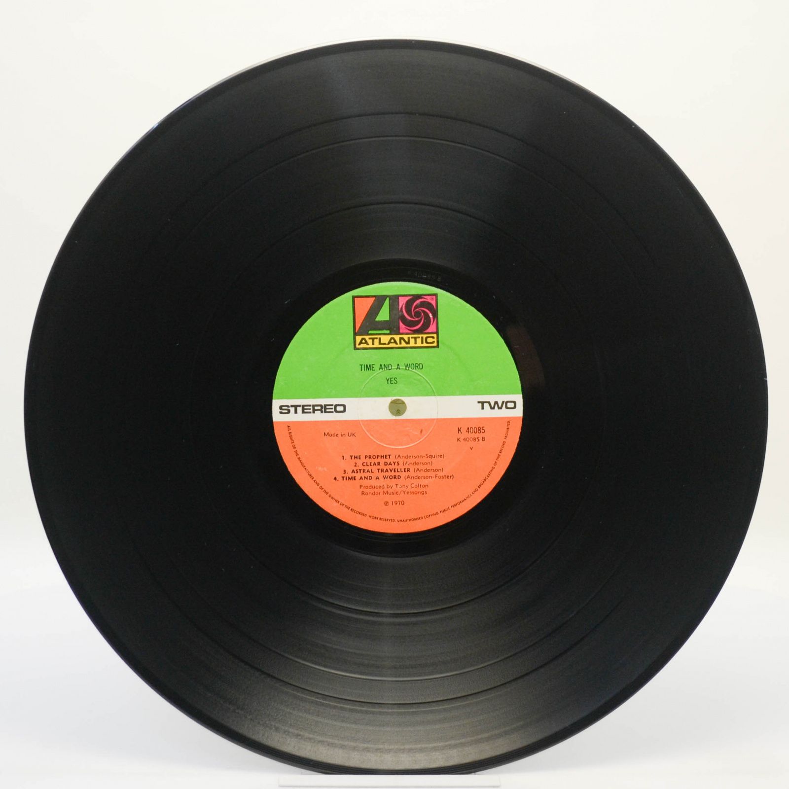 Yes — Time And A Word (UK), 1970