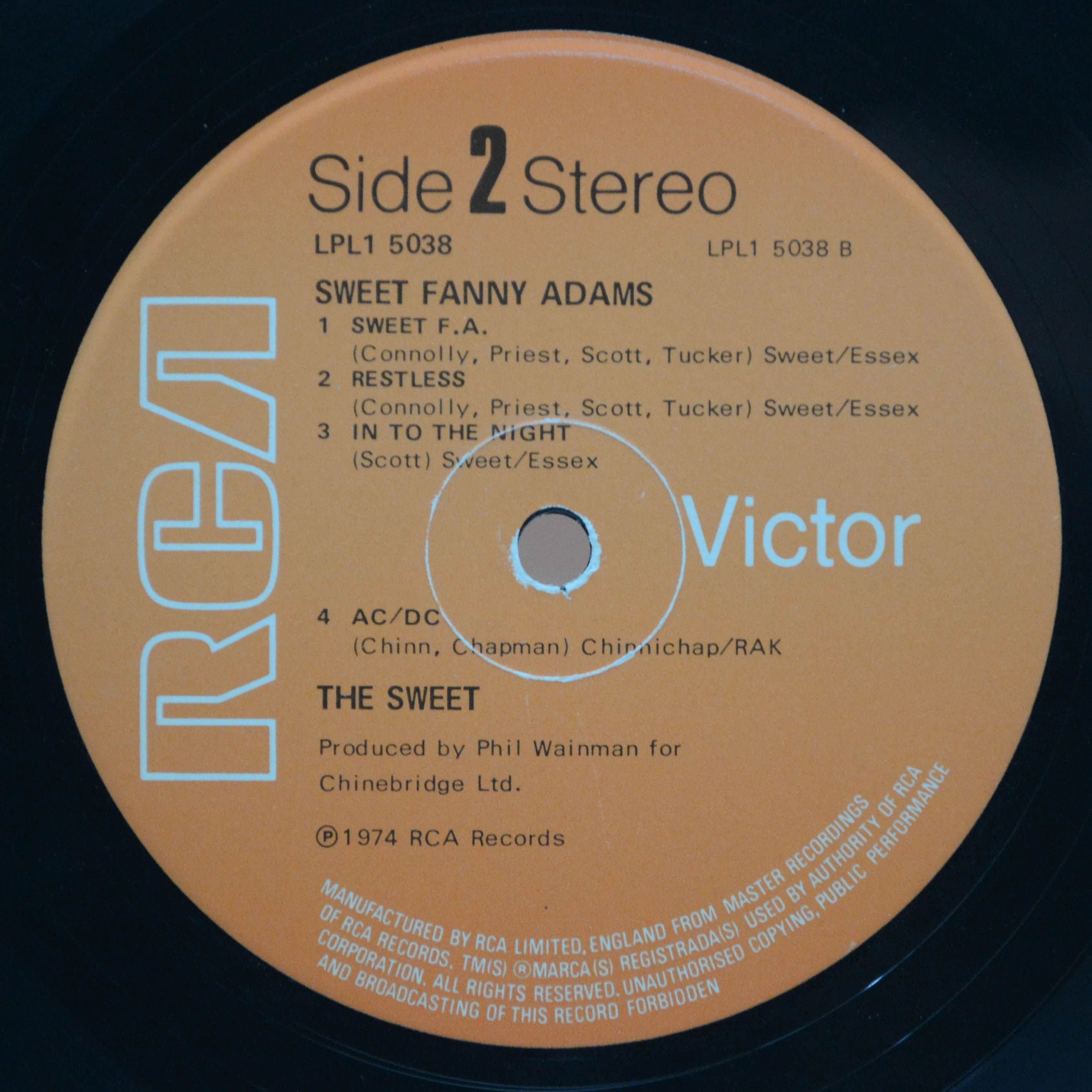 Sweet — Sweet Fanny Adams (1-st, UK), 1974