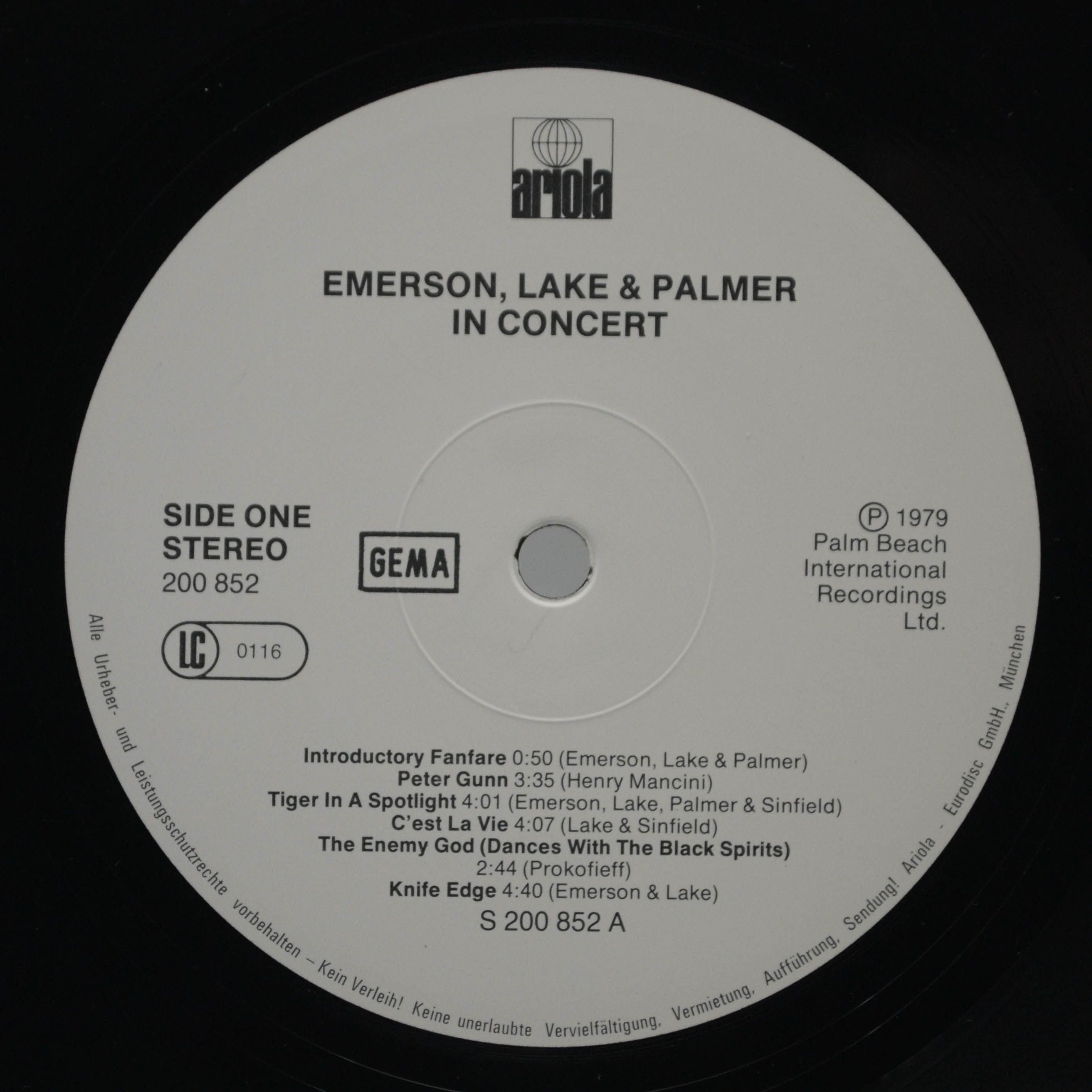 Emerson, Lake & Palmer — In Concert, 1979