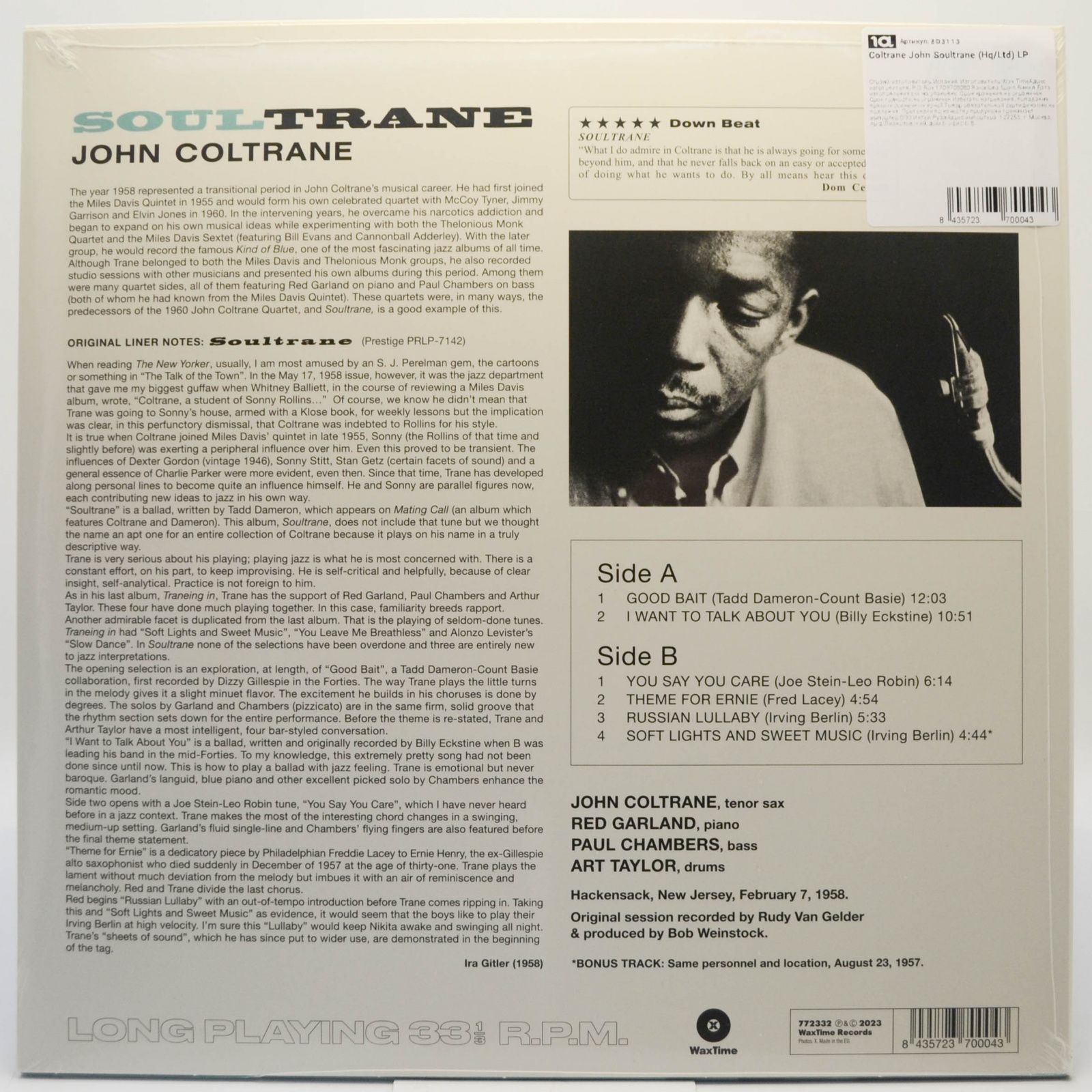 John Coltrane — Soultrane, 1958