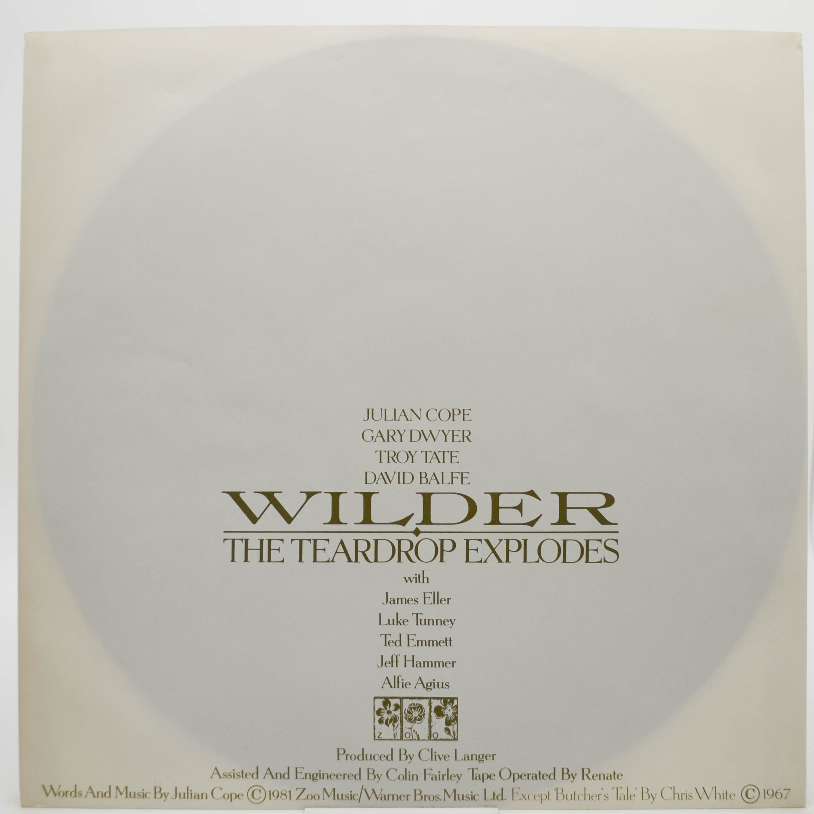 Teardrop Explodes — Wilder (1-st, UK), 1981