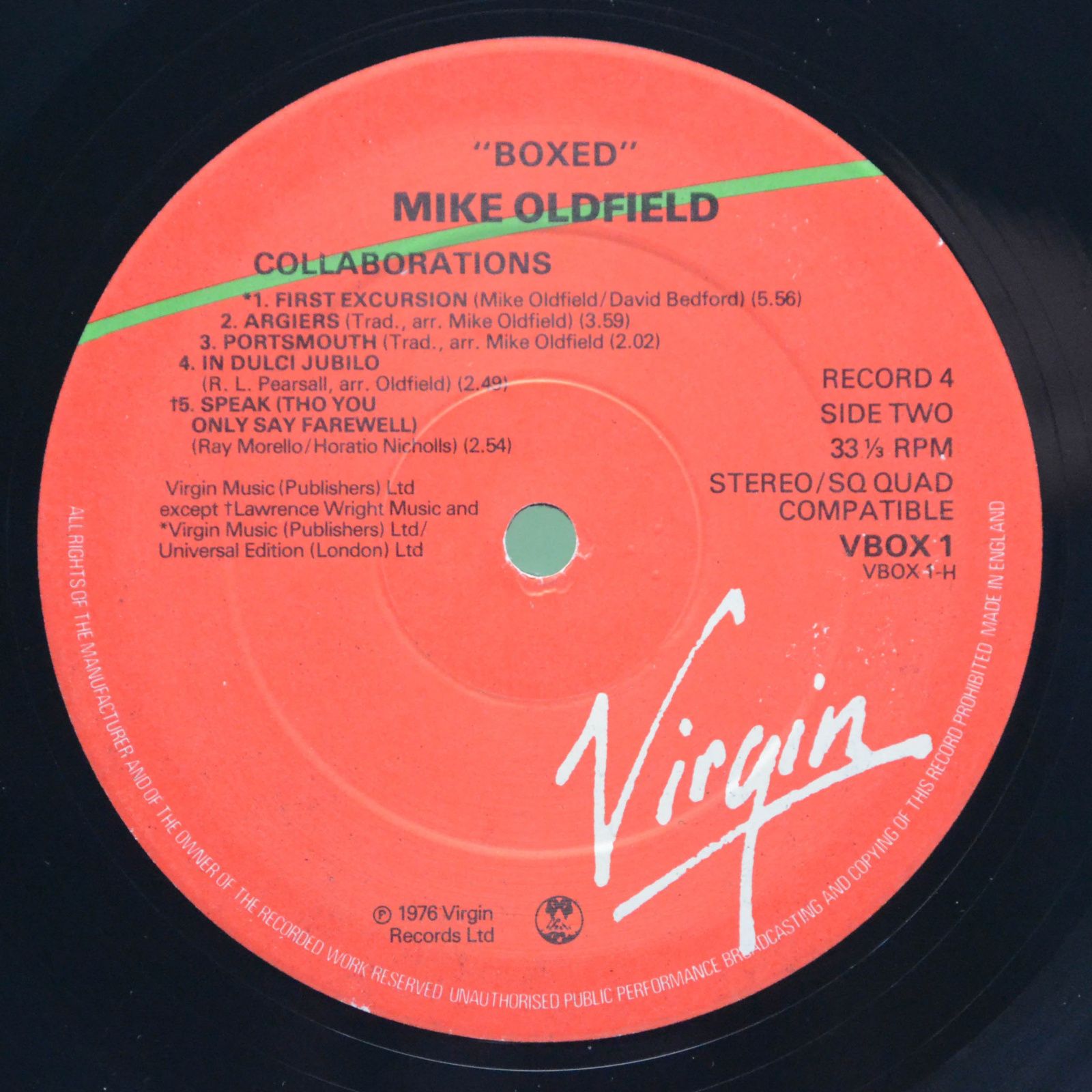 Mike Oldfield — Boxed (Box-set, UK), 1976