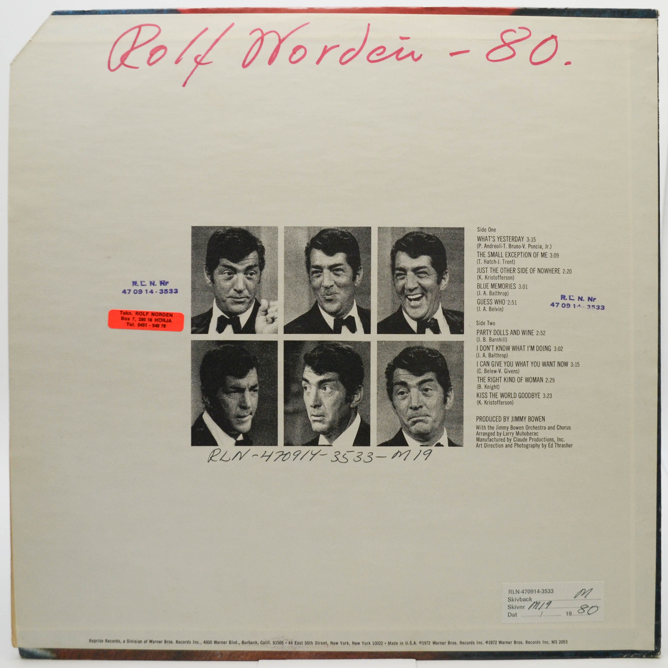 Dean Martin — Dino (1-st, USA), 1972