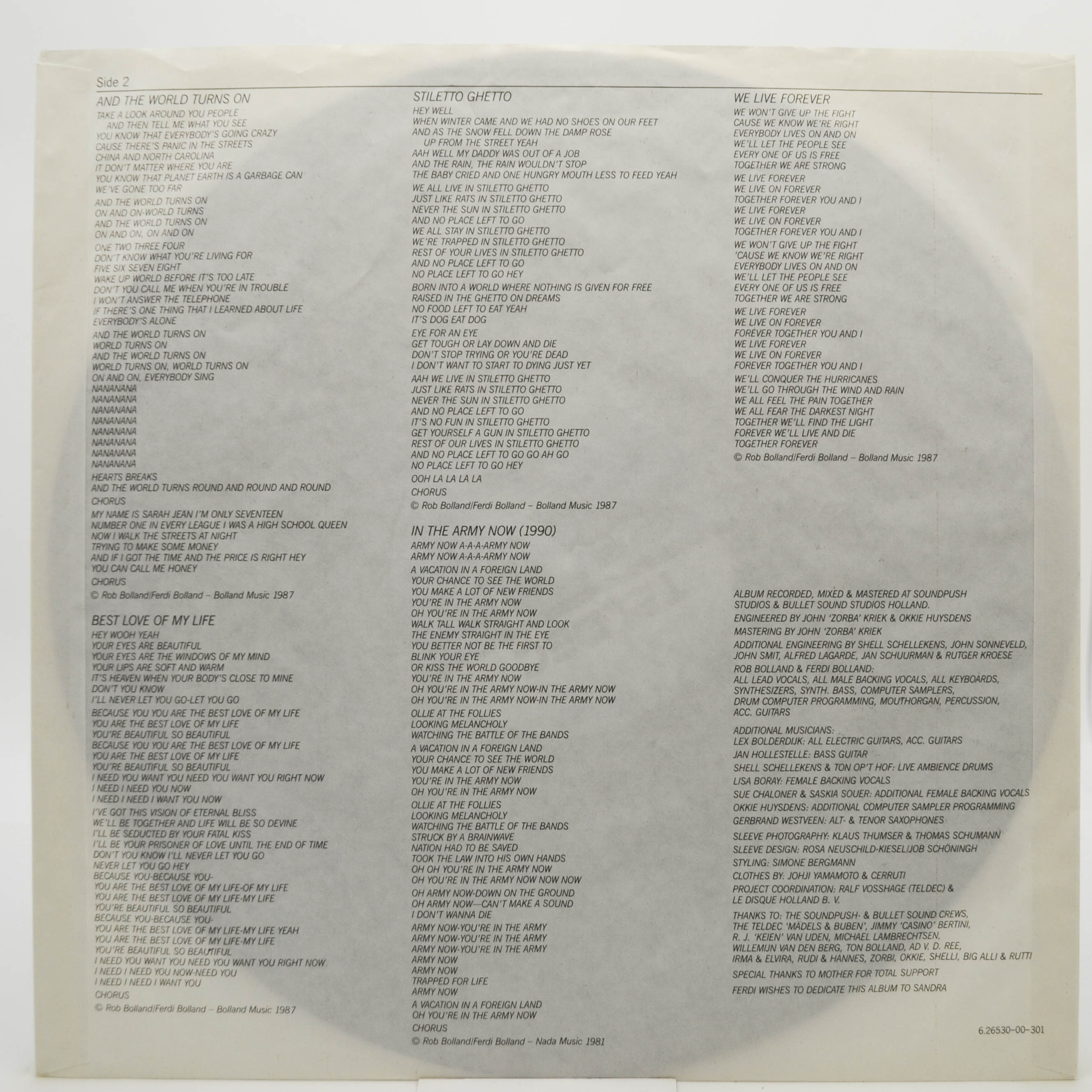 Bolland & Bolland — Brotherology, 1987