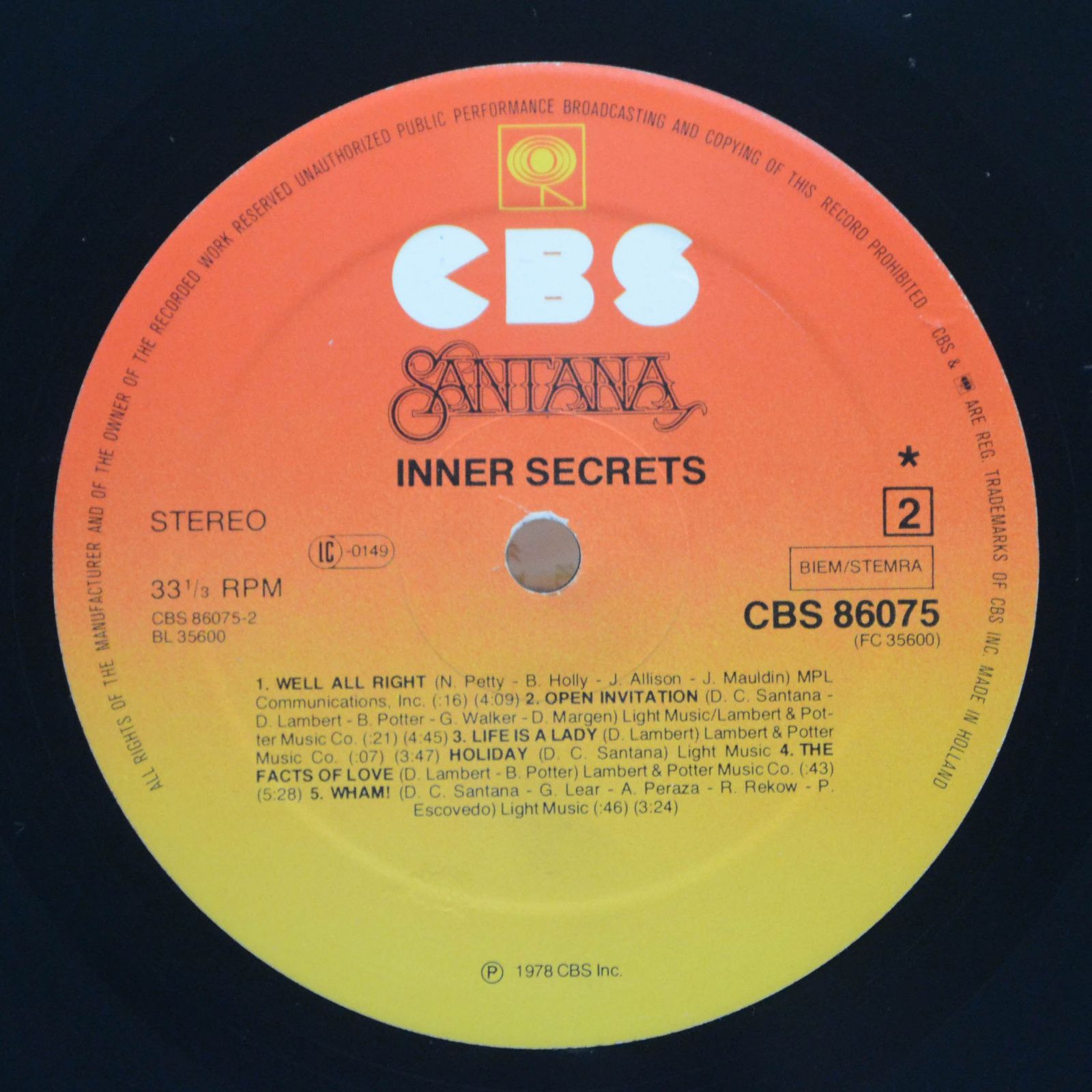 Santana — Inner Secrets, 1978