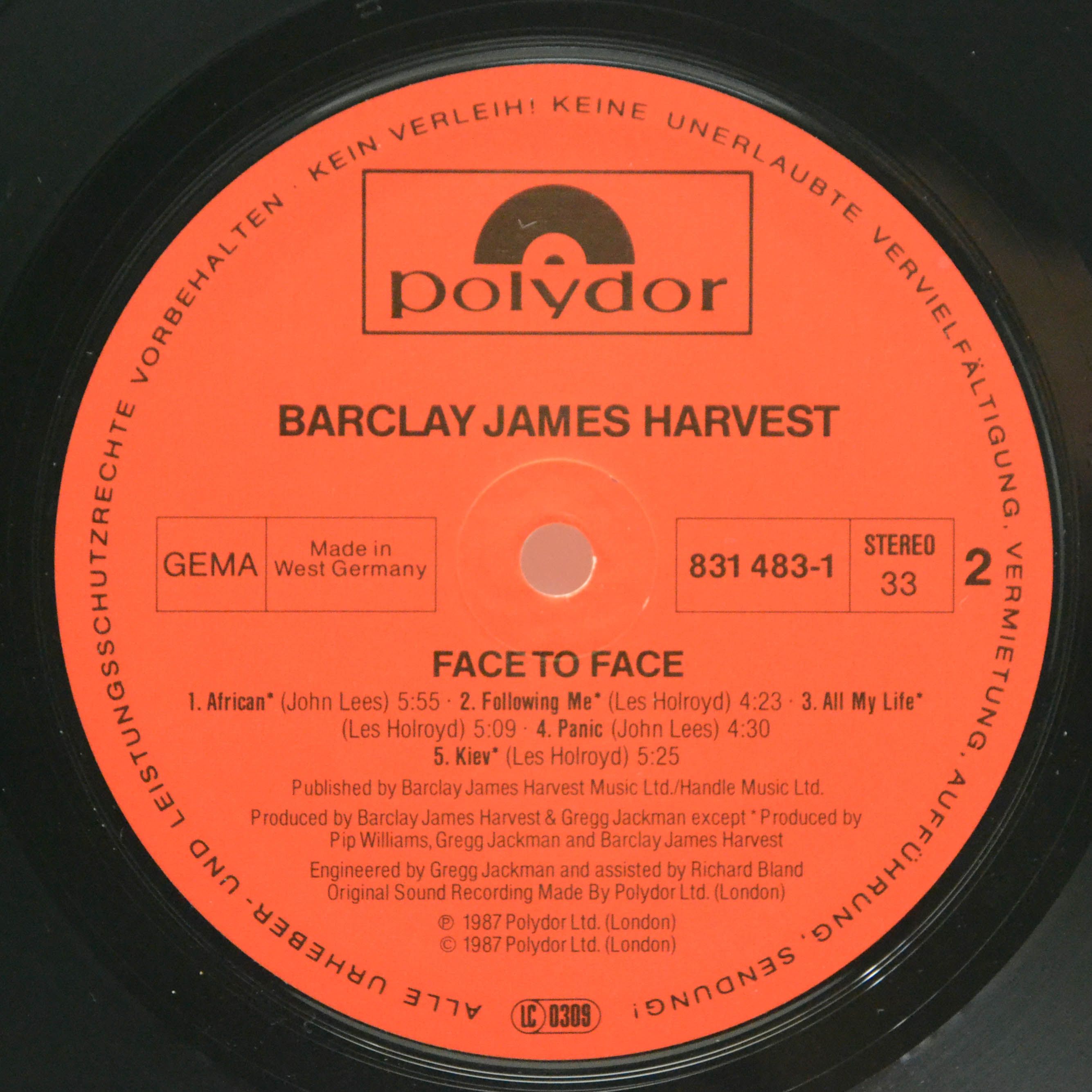 Barclay James Harvest — Face To Face, 1987
