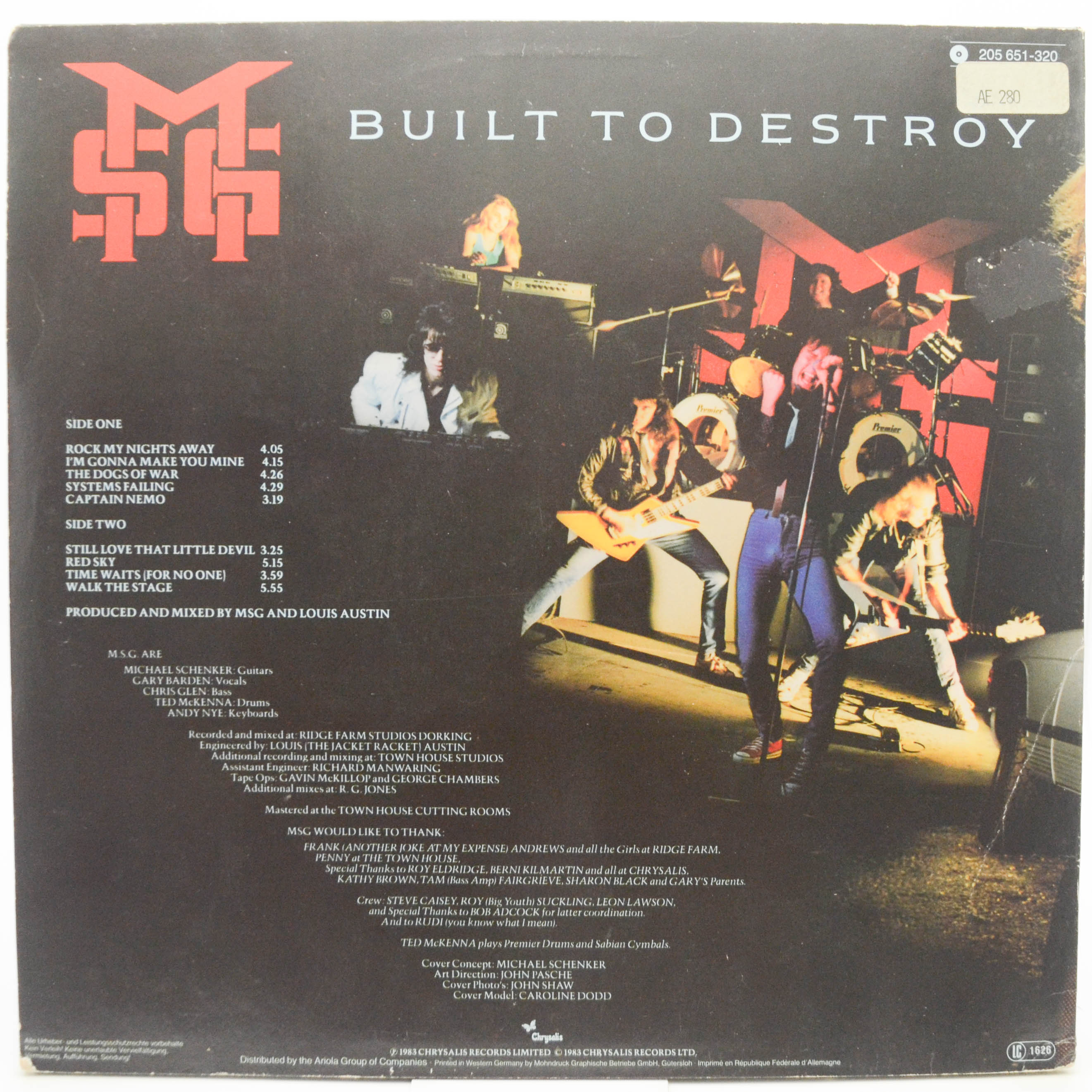 Michael Schenker Group — Built To Destroy, 1983