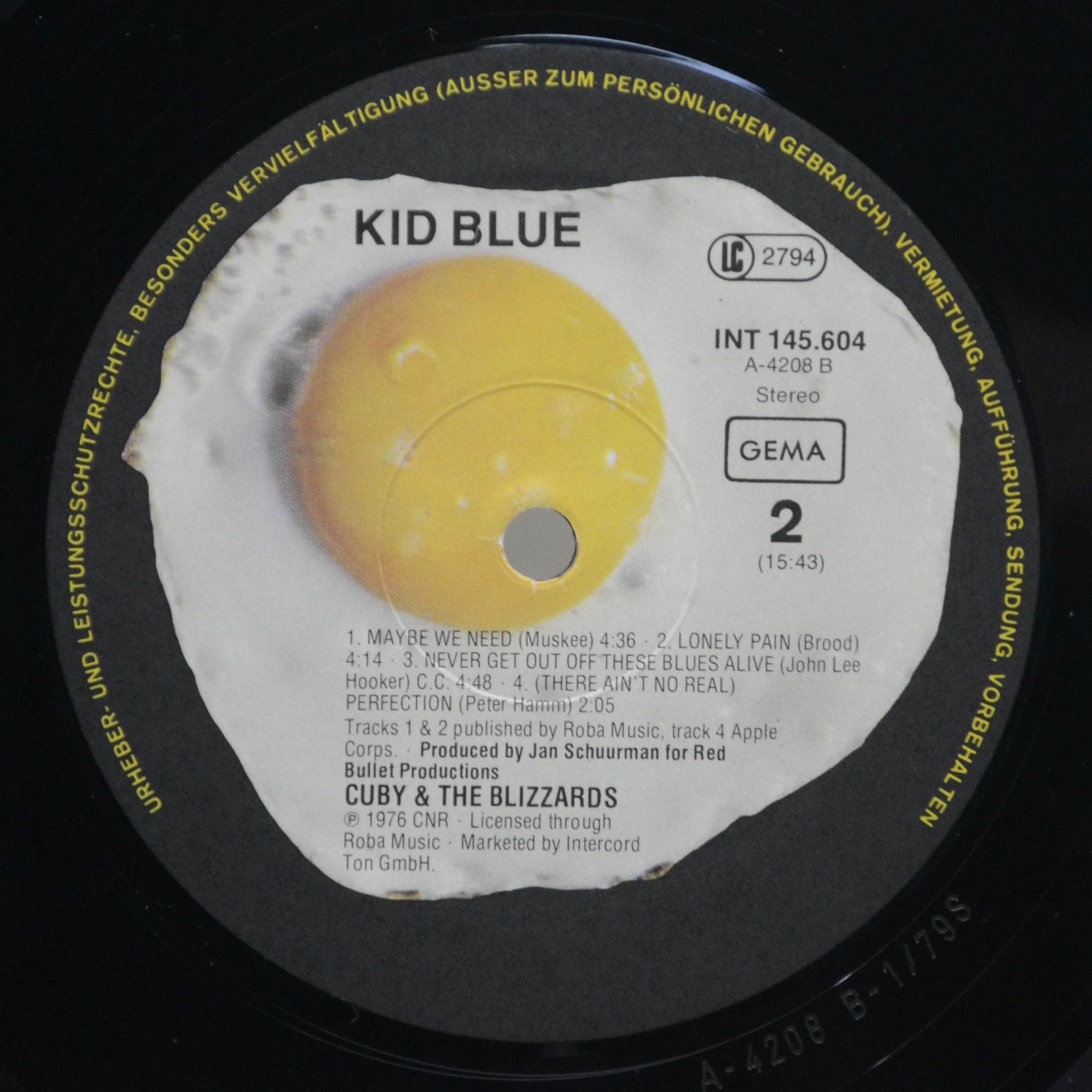 Cuby & The Blizzards — Kid Blue, 1976