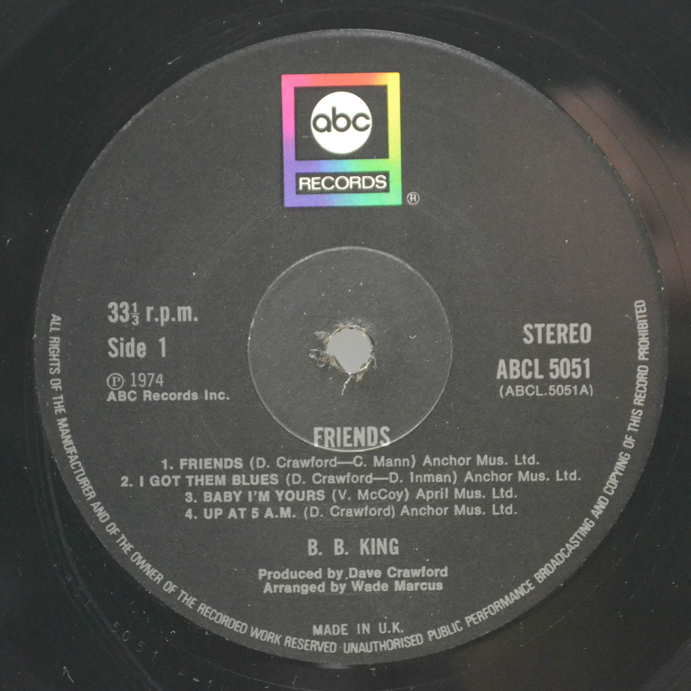 B.B. King — Friends (UK), 1974