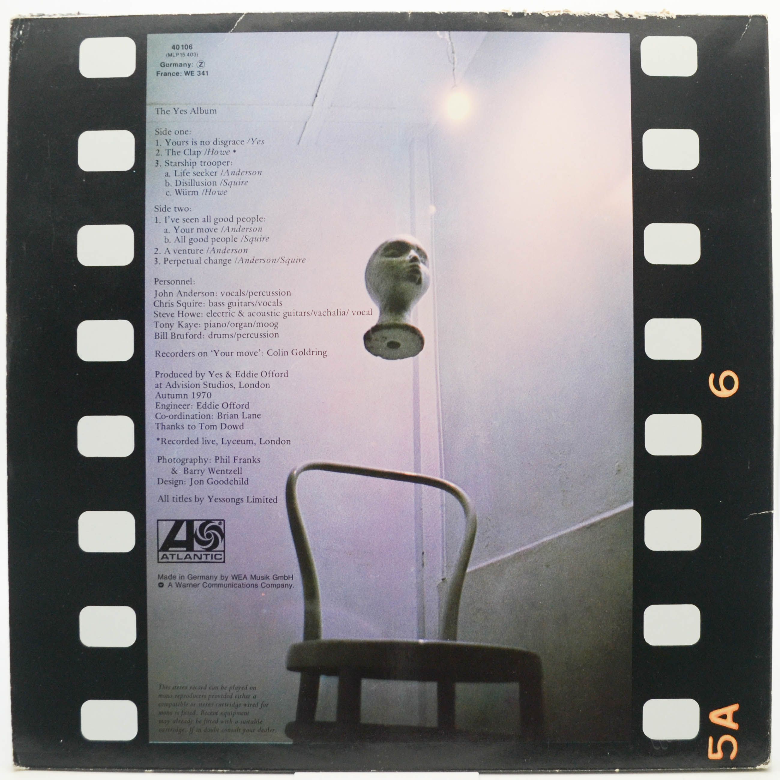 Yes — The Yes Album, 1971