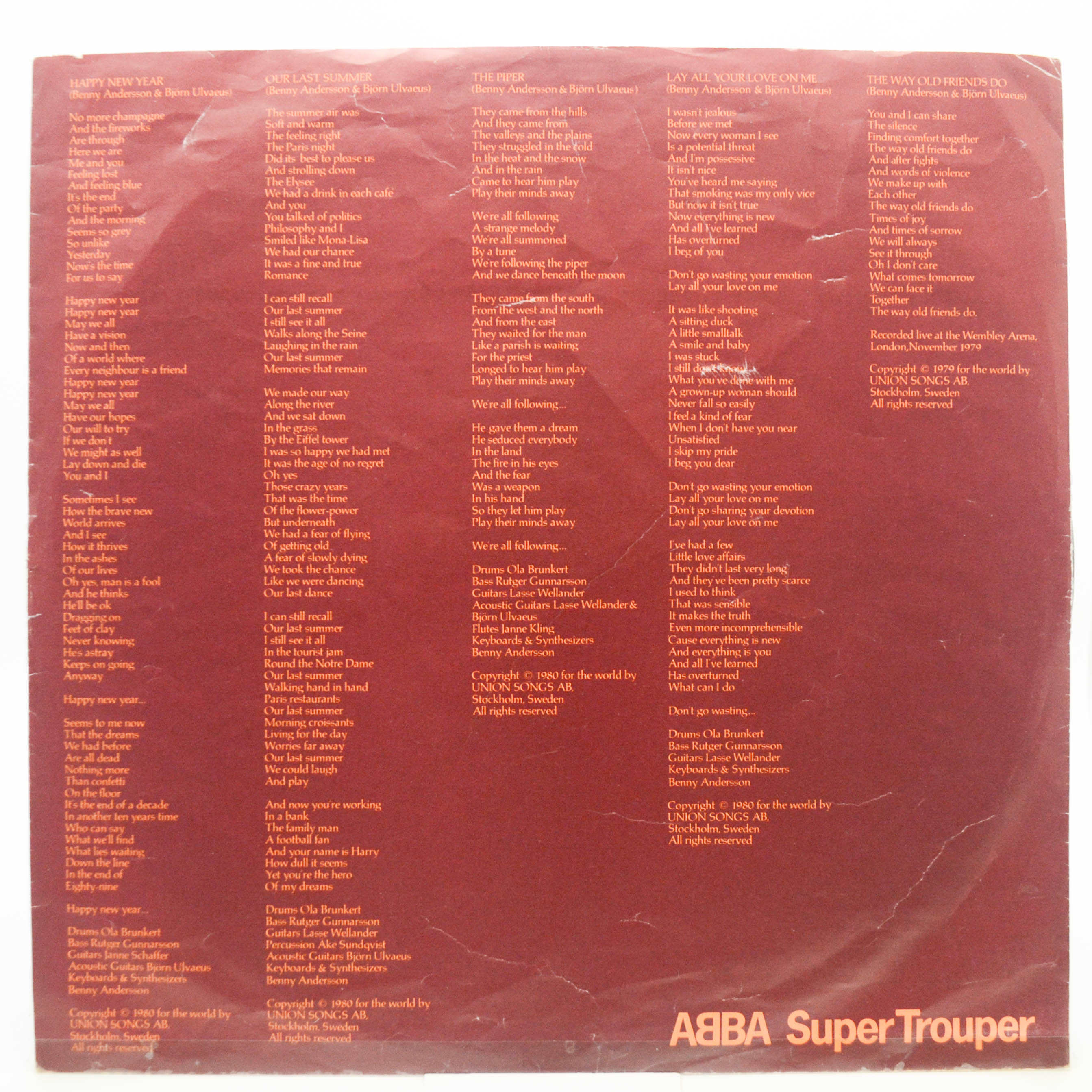 ABBA — Super Trouper, 1980