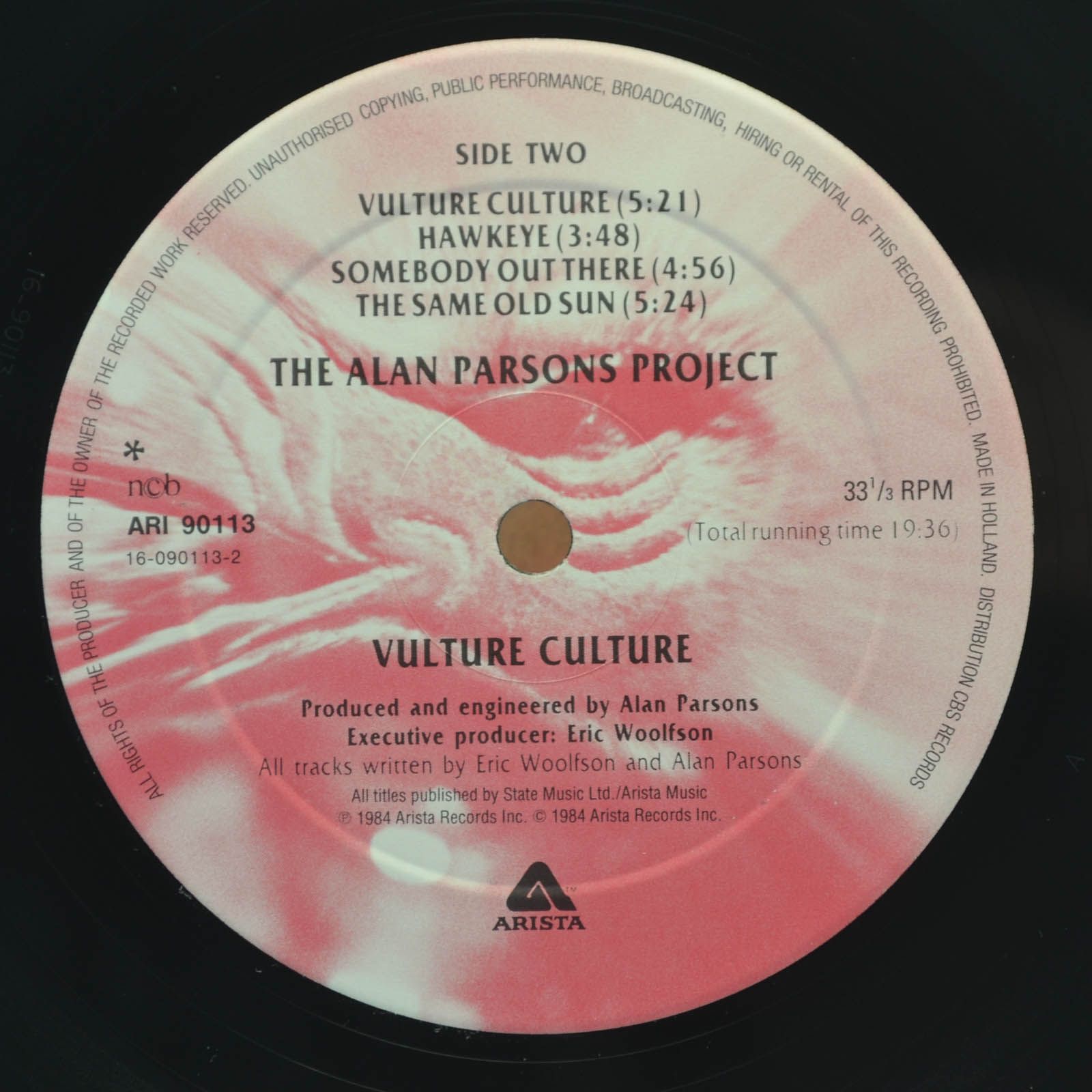 Alan Parsons Project — Vulture Culture, 1985