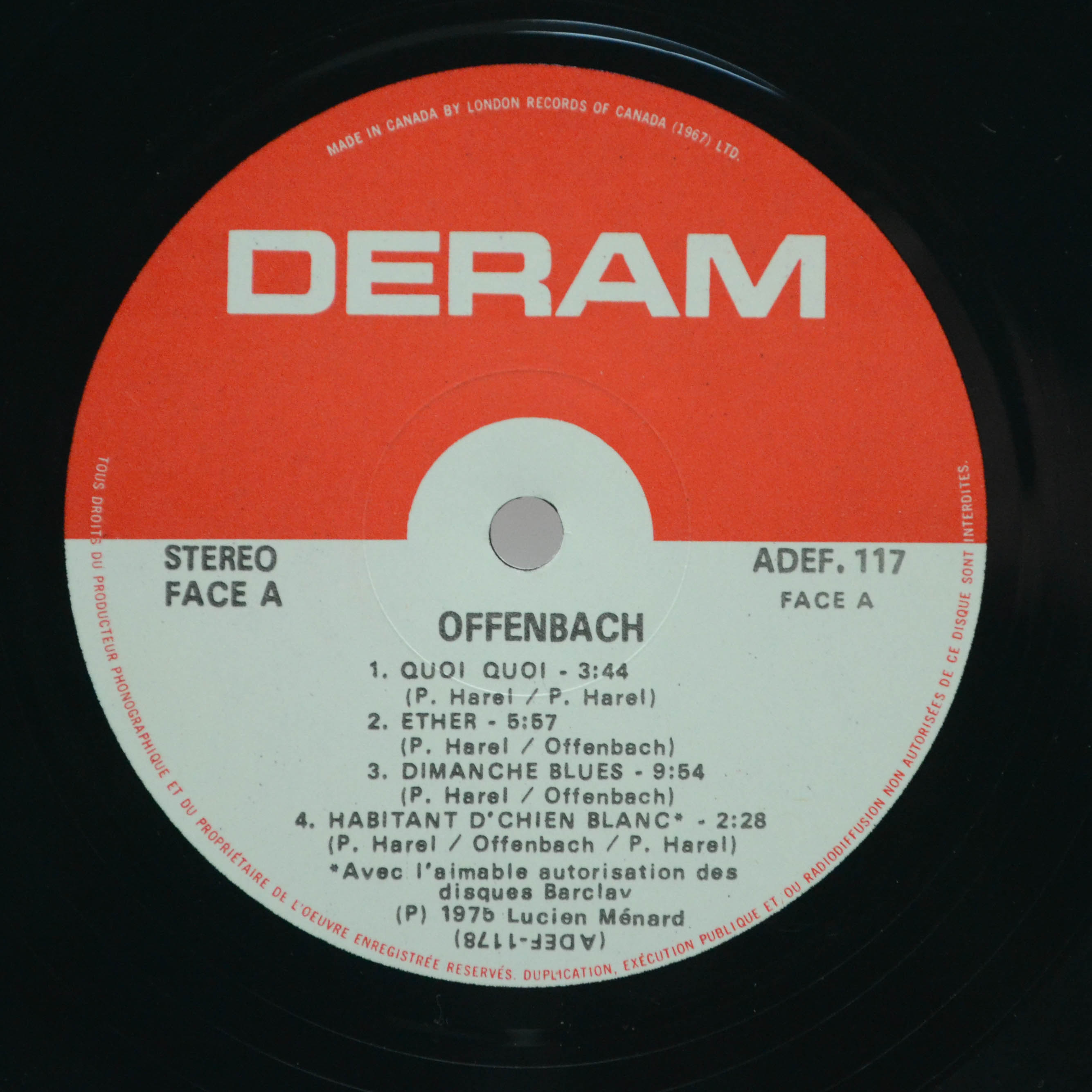 Offenbach — Tabarnac (2LP, 1-st, Canada), 1975