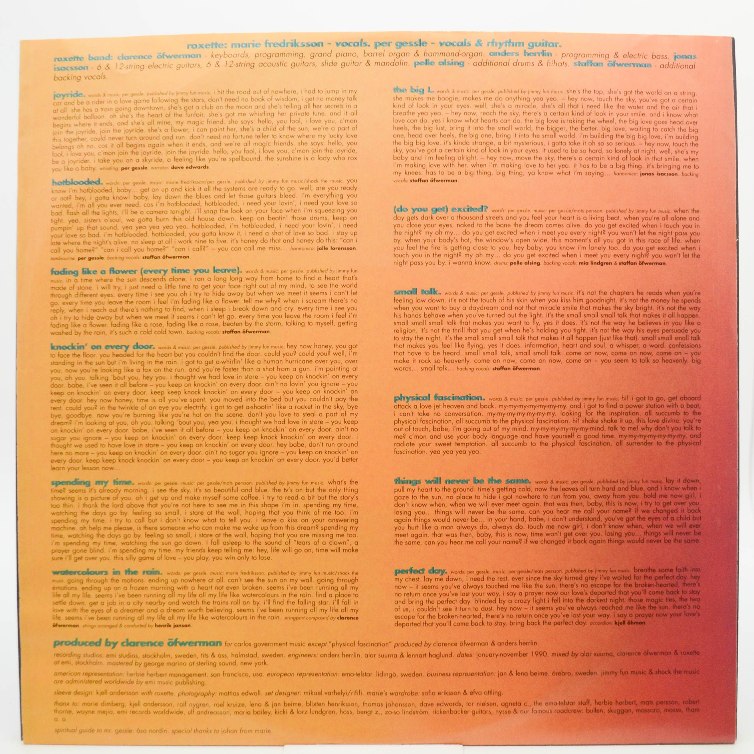 Roxette — Joyride (Sweden), 1991