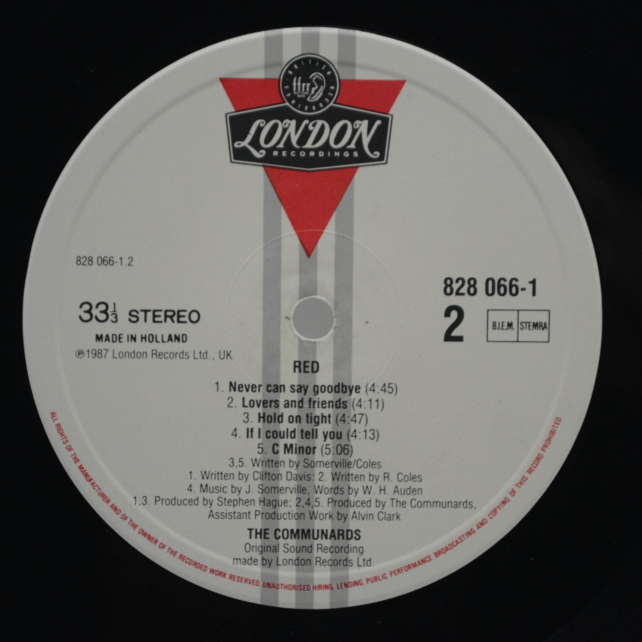 Communards — Red, 1987