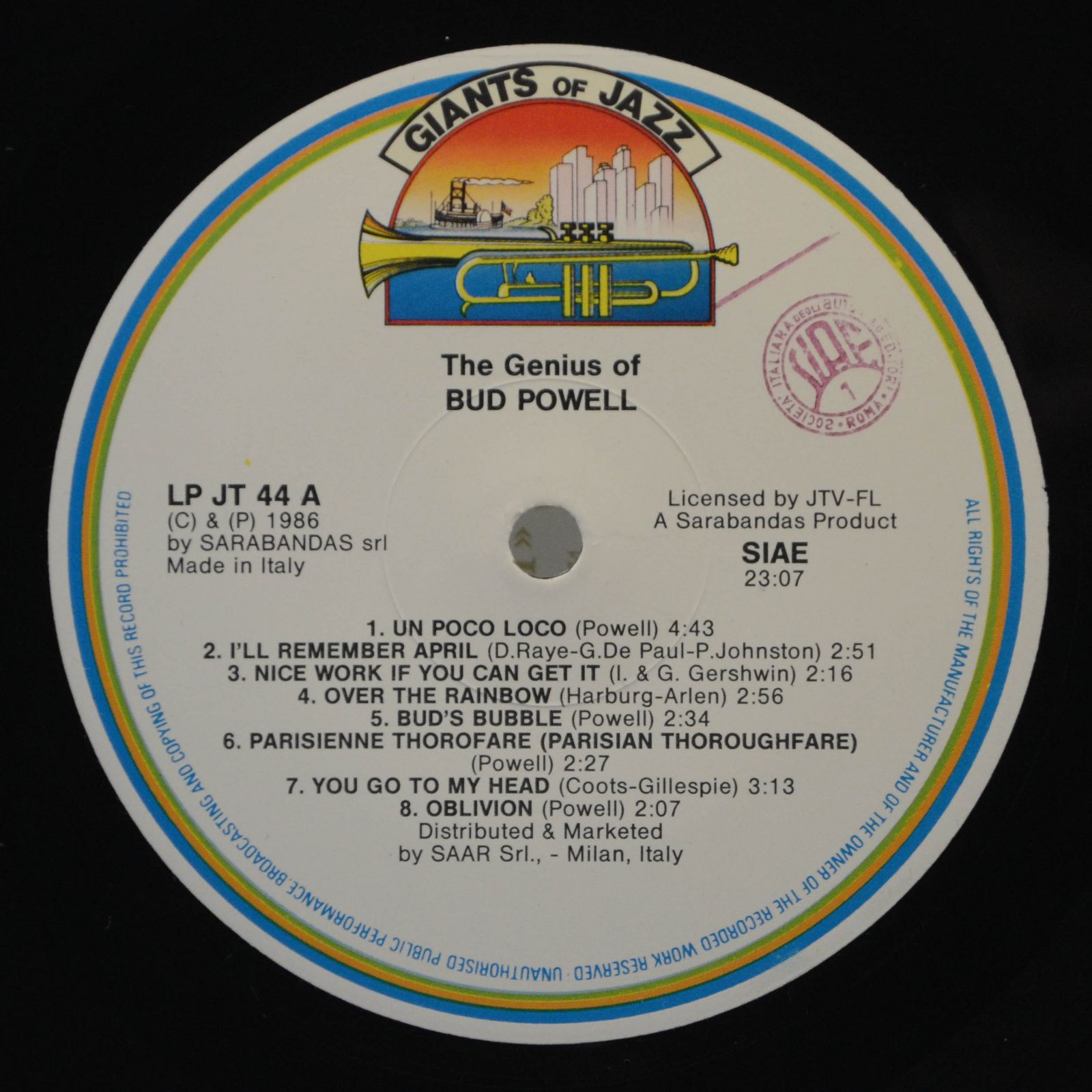 Bud Powell — The Genius Of Bud Powell, 1986