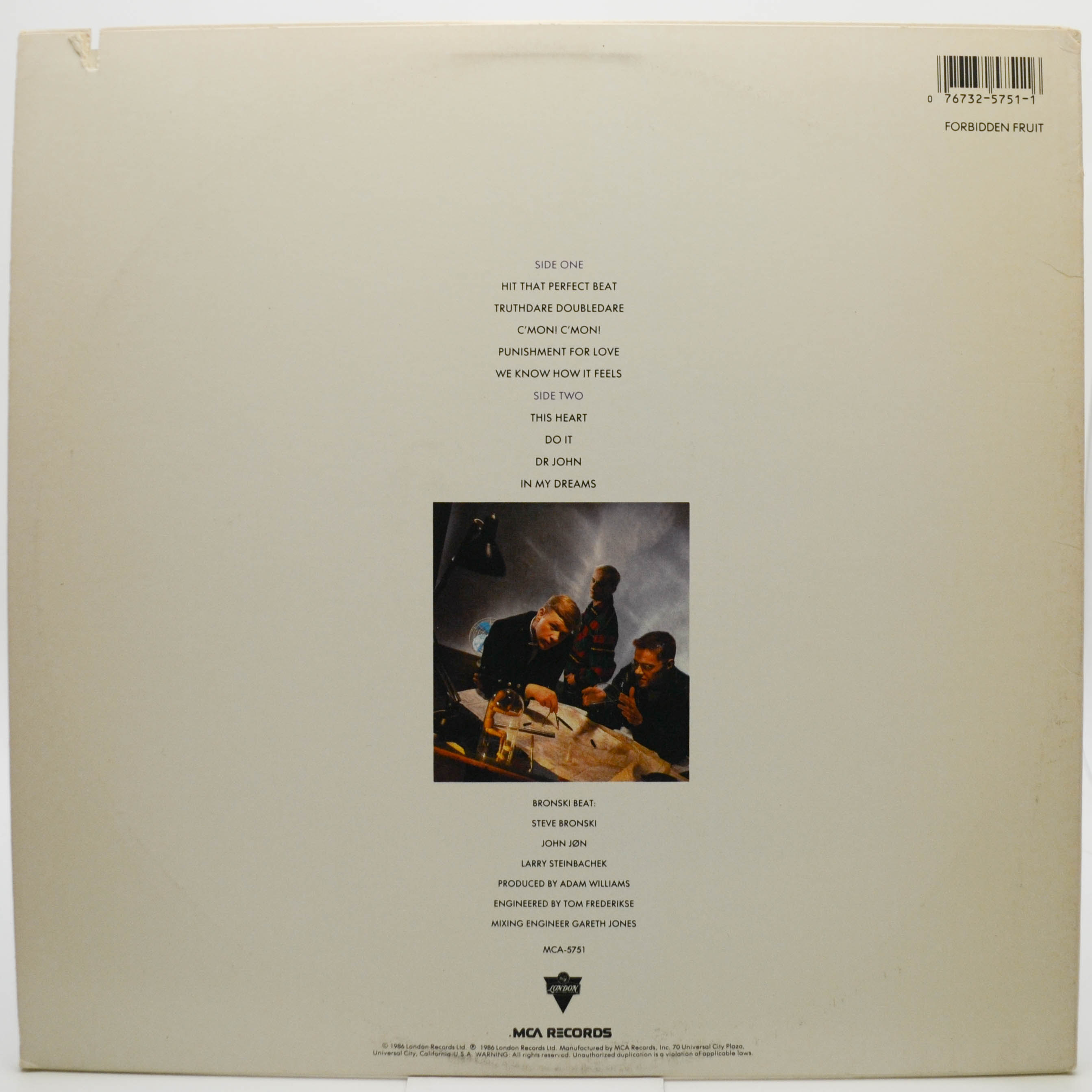 Bronski Beat — Truthdare Doubledare (USA), 1986