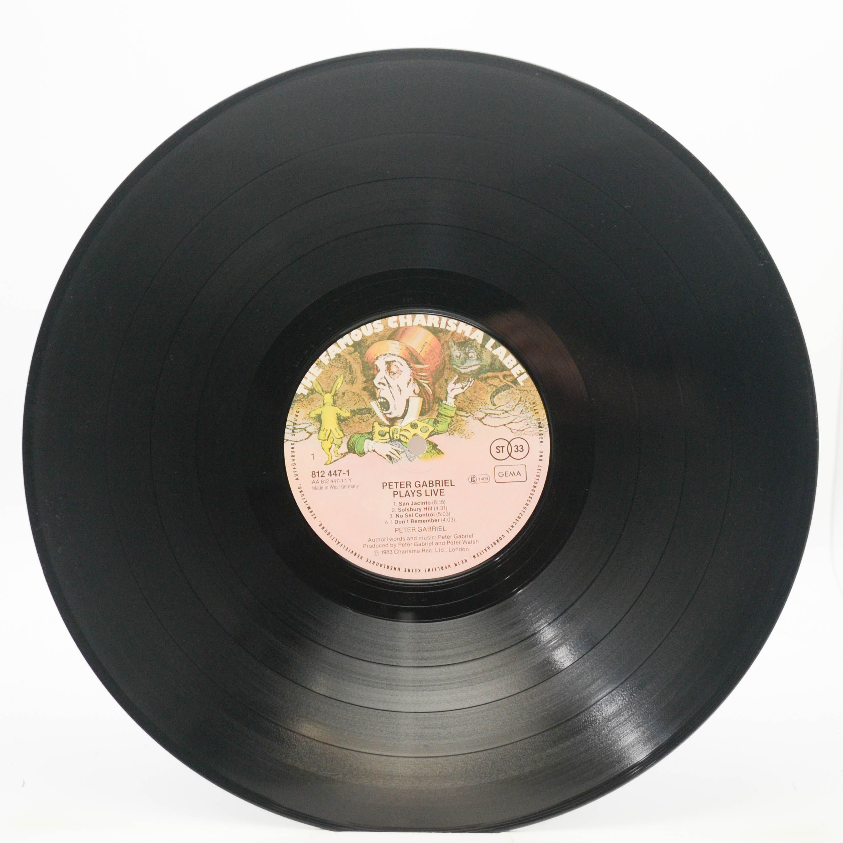 Peter Gabriel — Plays Live (2LP), 1983