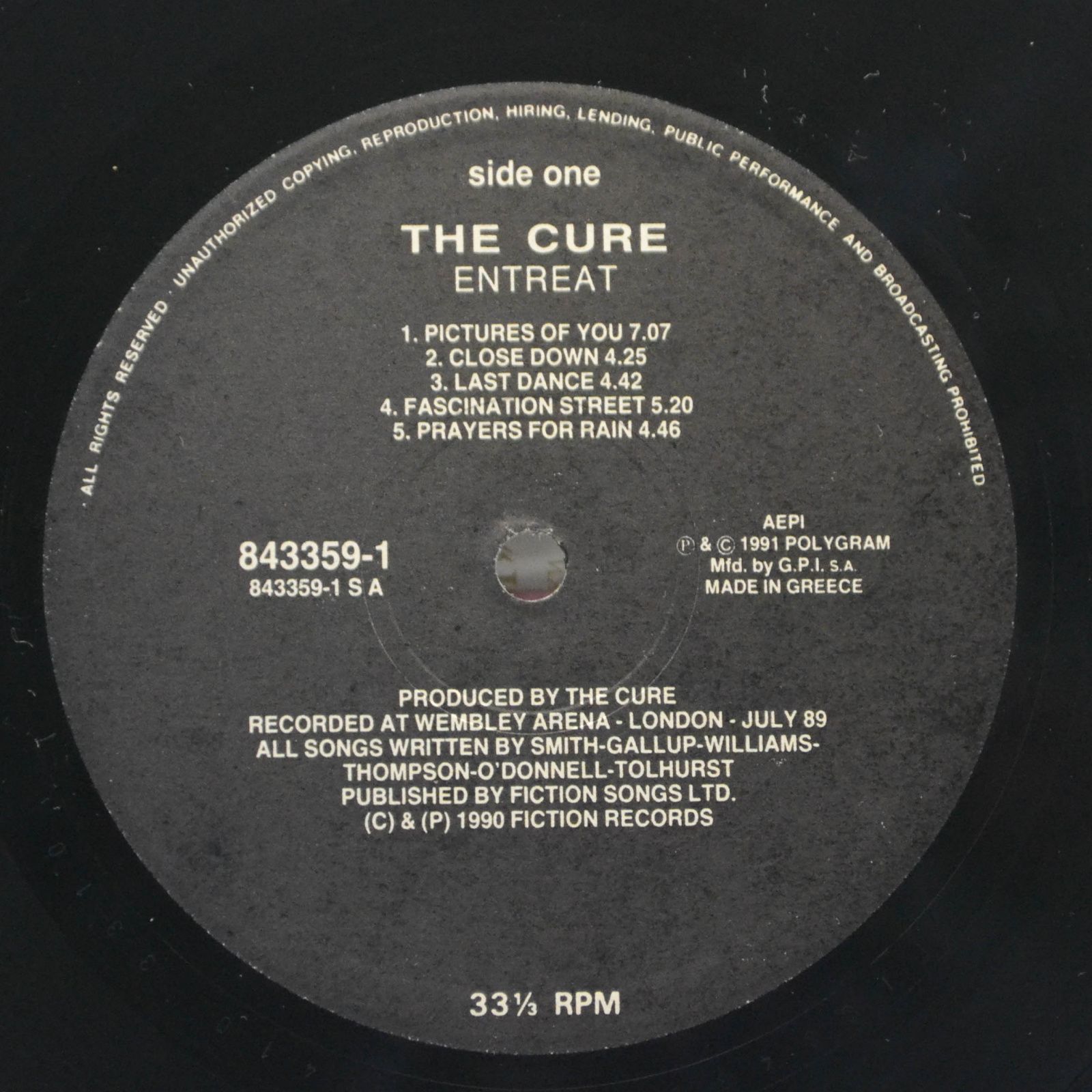 Cure — Entreat, 1990