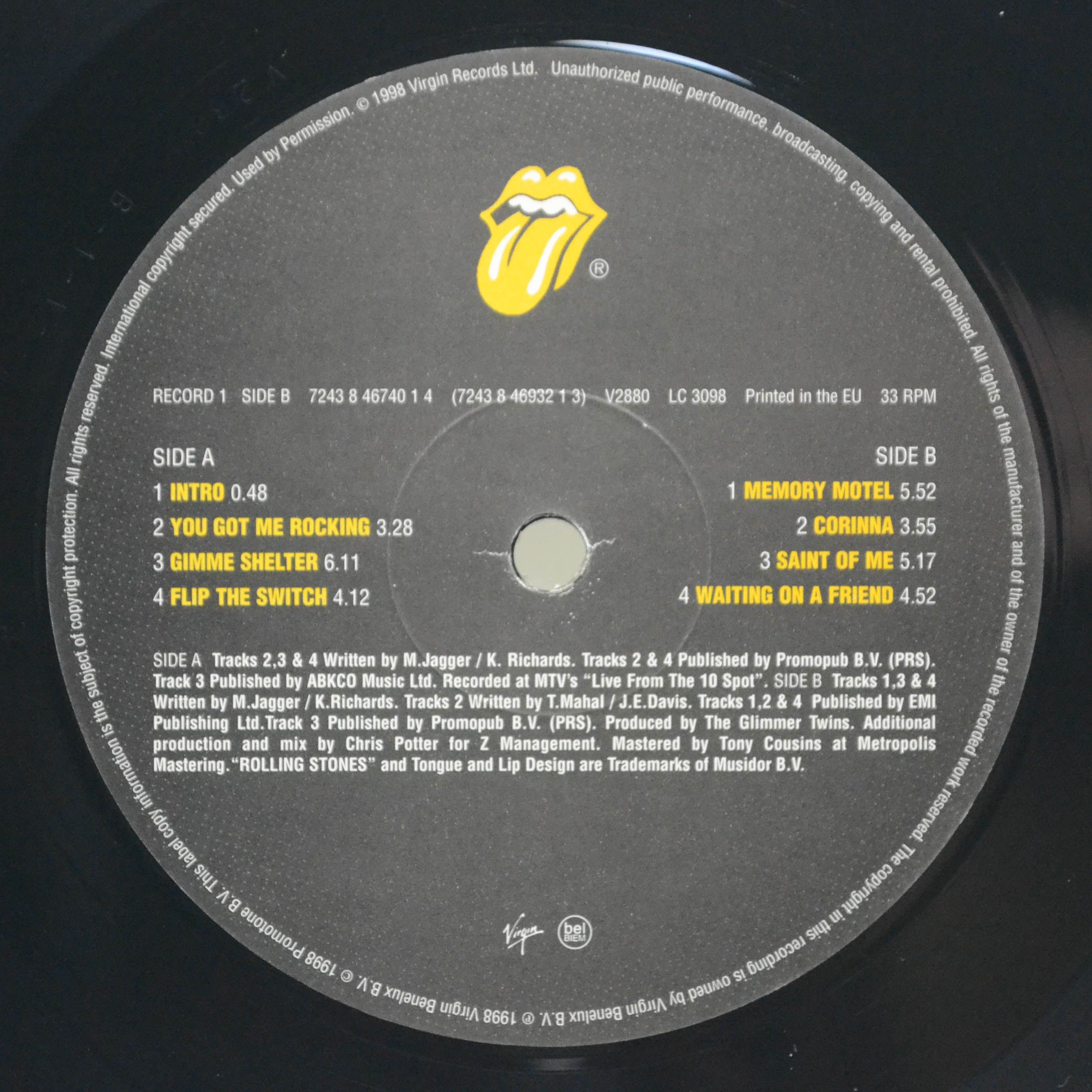 Rolling Stones — No Security (2LP), 1998