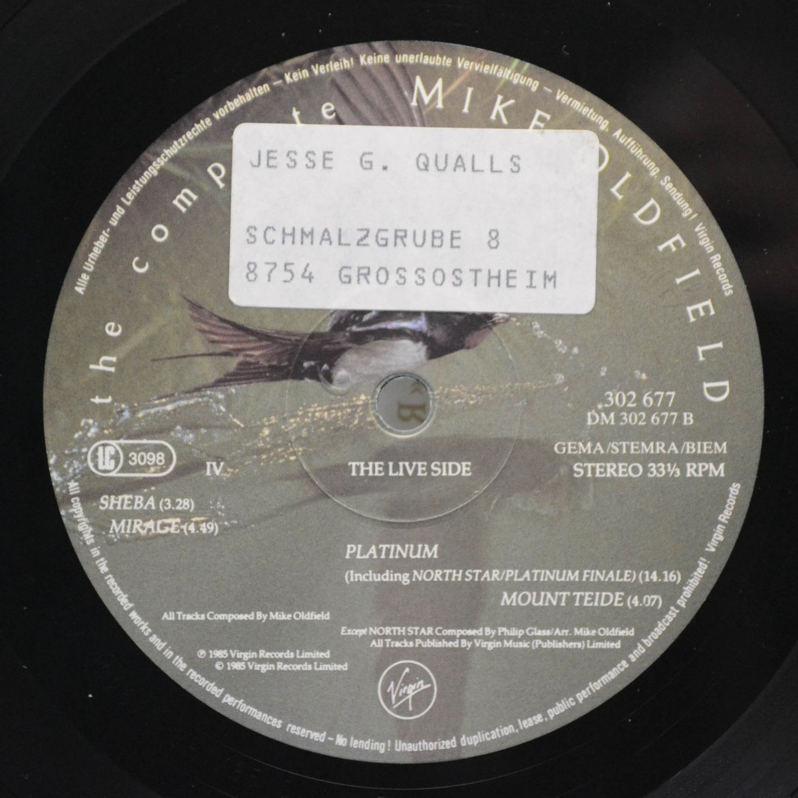 Mike Oldfield — The Complete Mike Oldfield (2LP), 1985