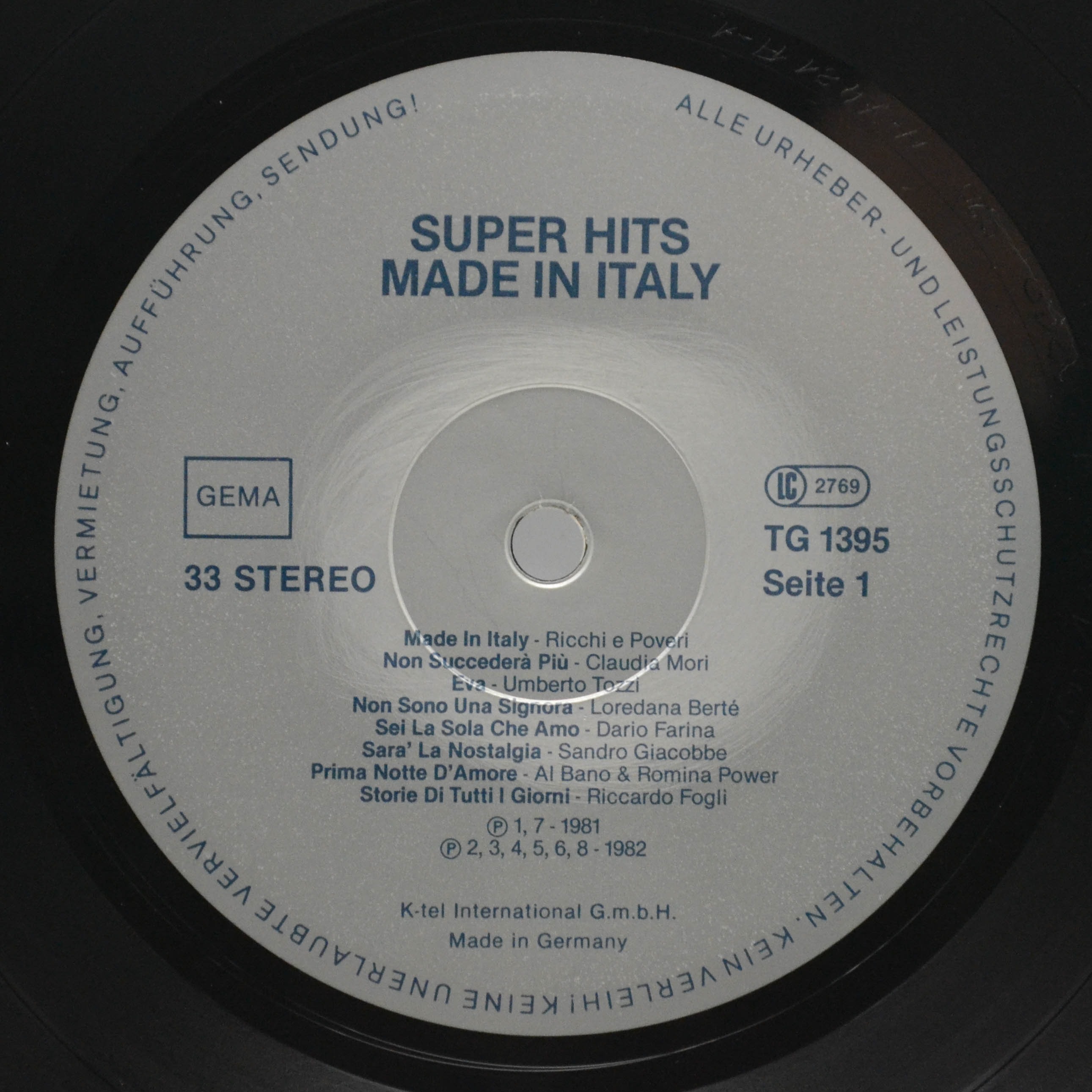 Various — Die Neuen Super-Hits (Made In Italy), 1982