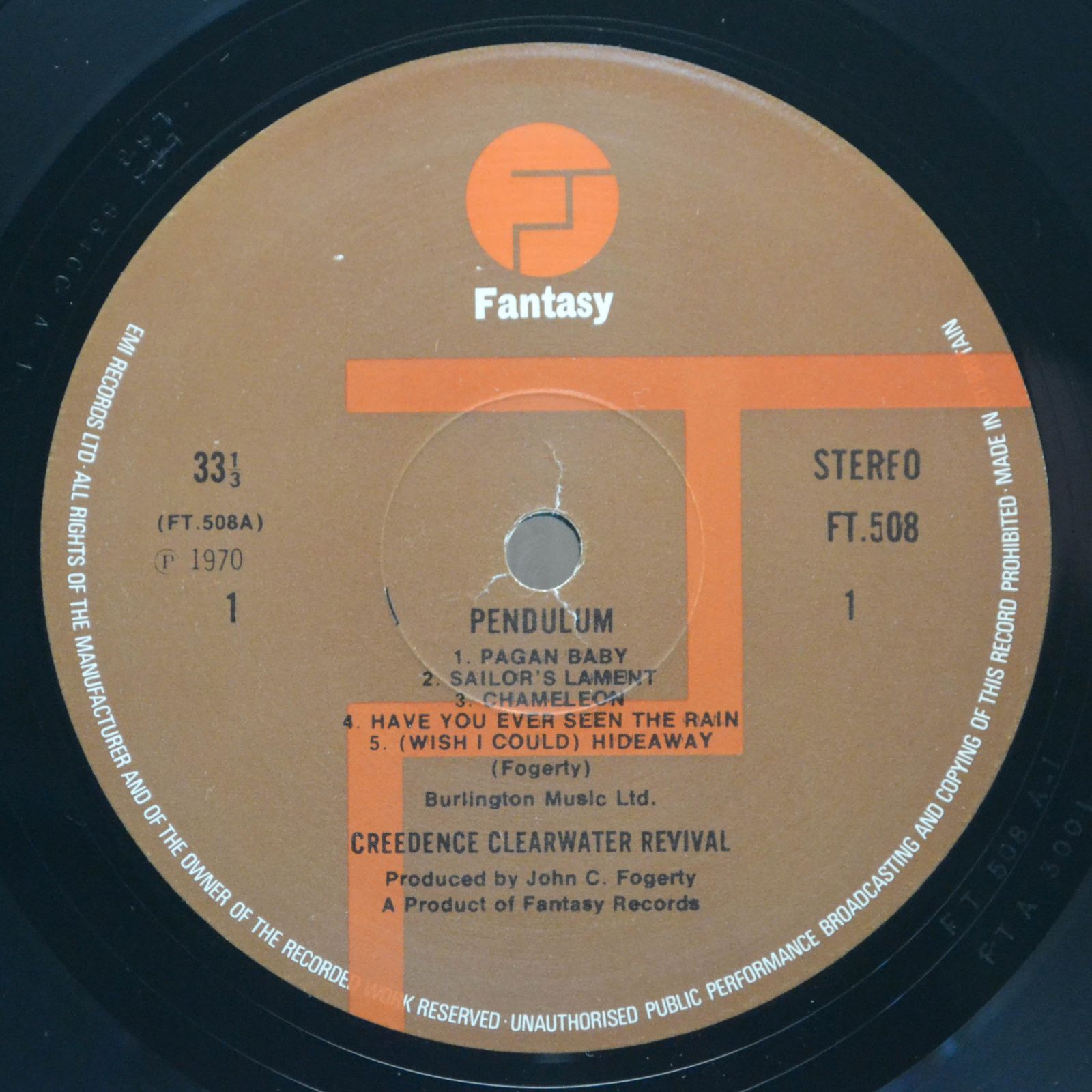 Creedence Clearwater Revival — Pendulum (UK), 1970
