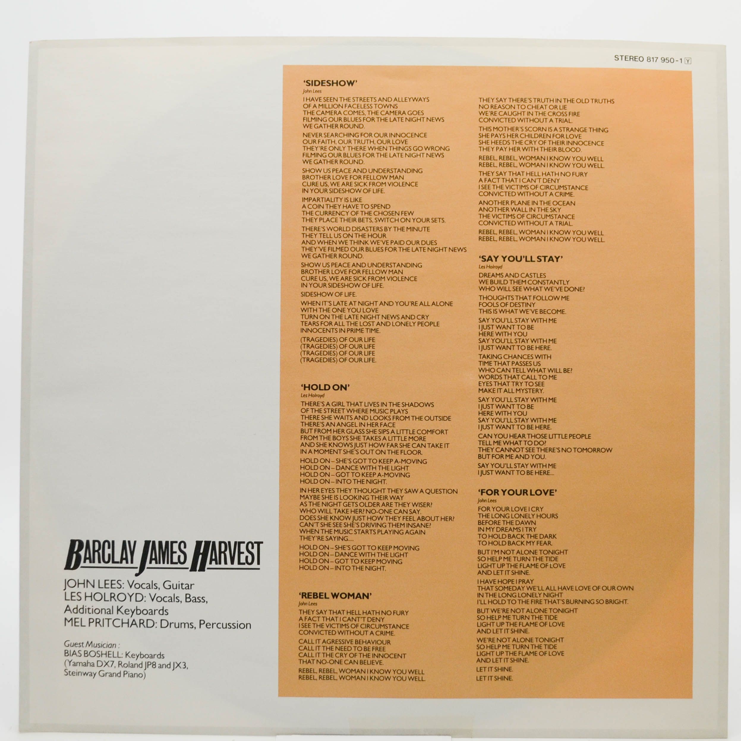 Barclay James Harvest — Victims Of Circumstance, 1984