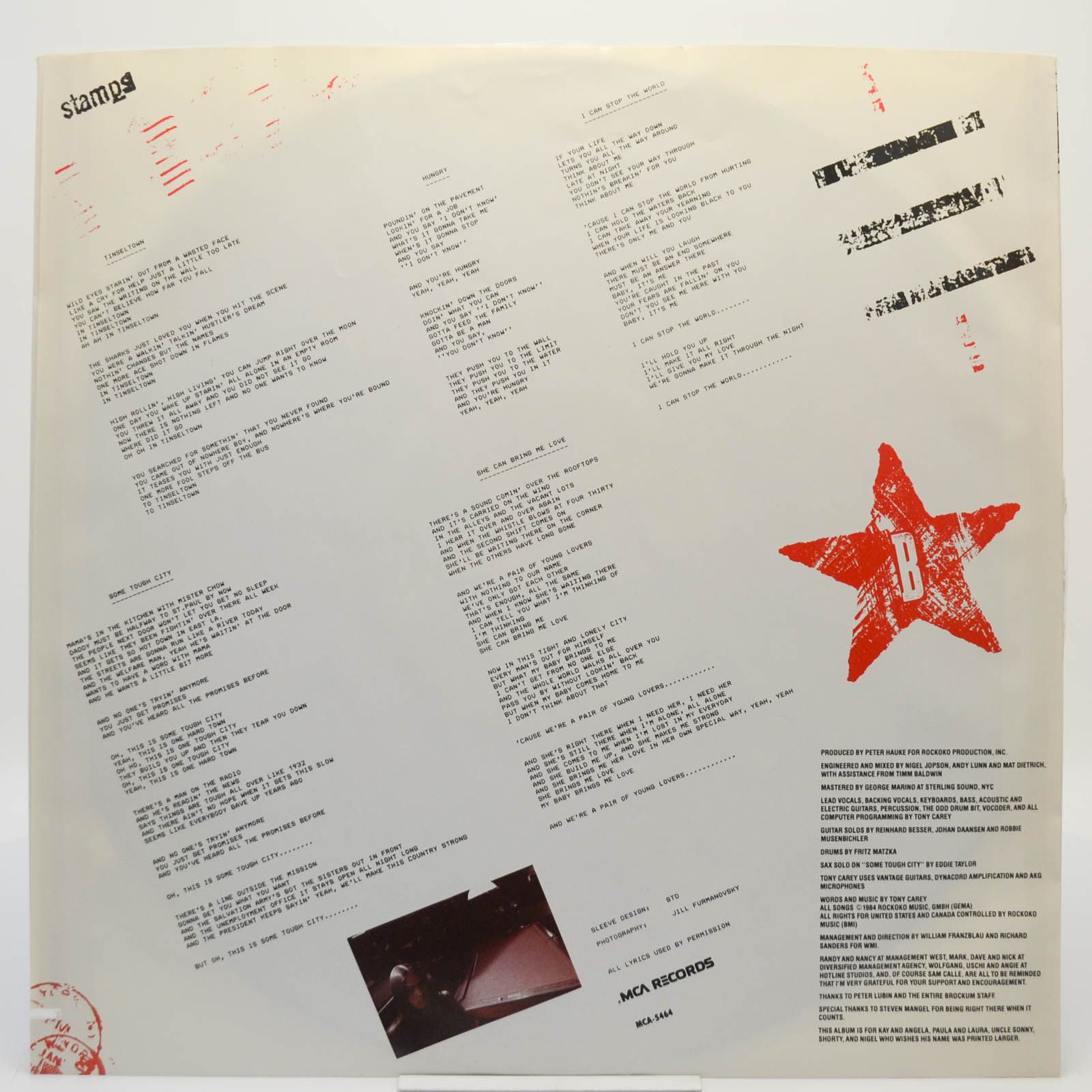 Tony Carey — Some Tough City, 1984