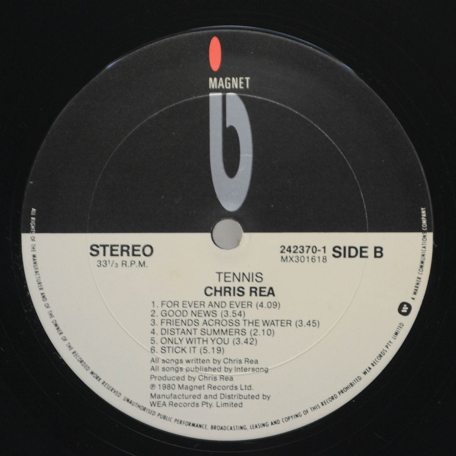 Chris Rea — Tennis, 1980