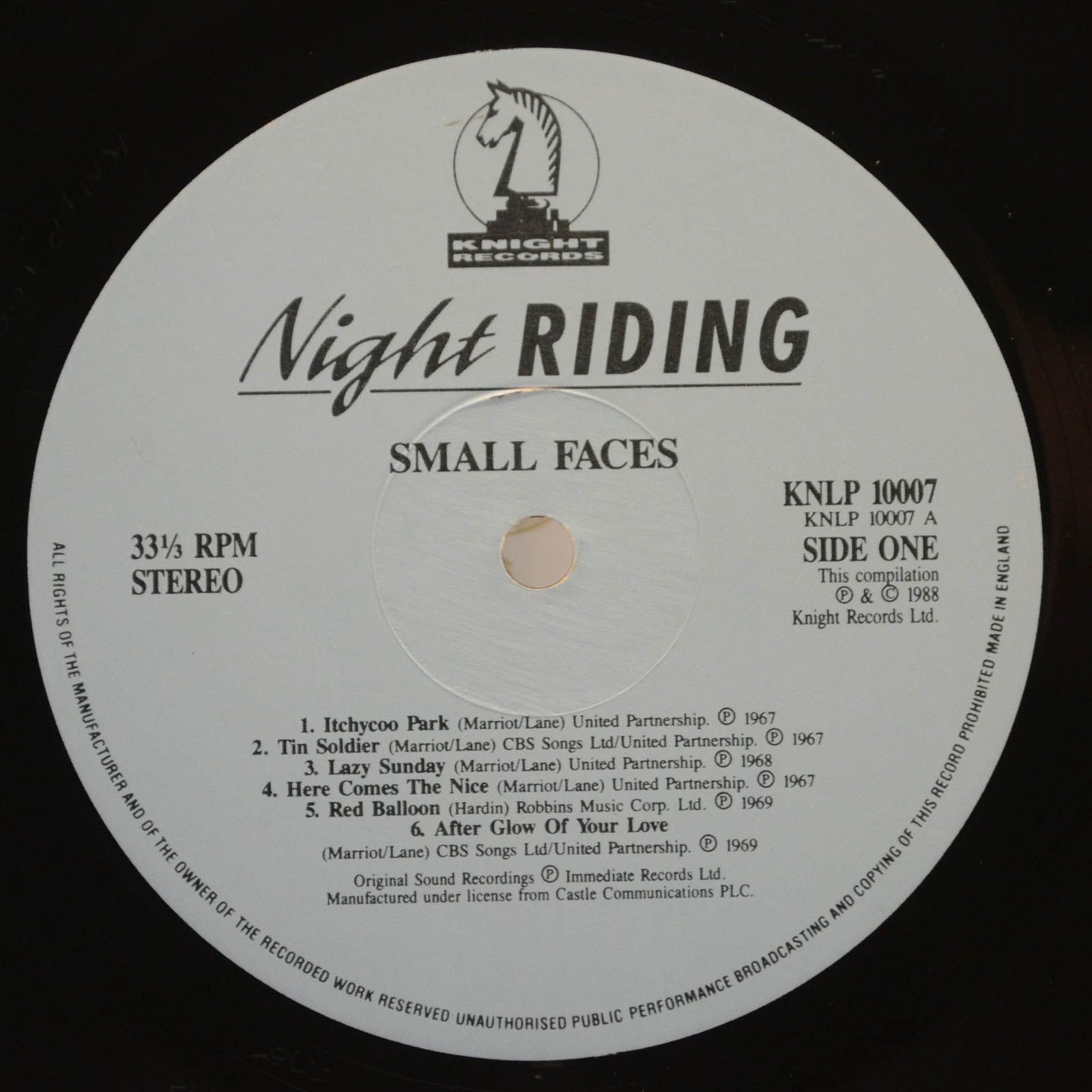 Small Faces — Night Riding (UK), 1988