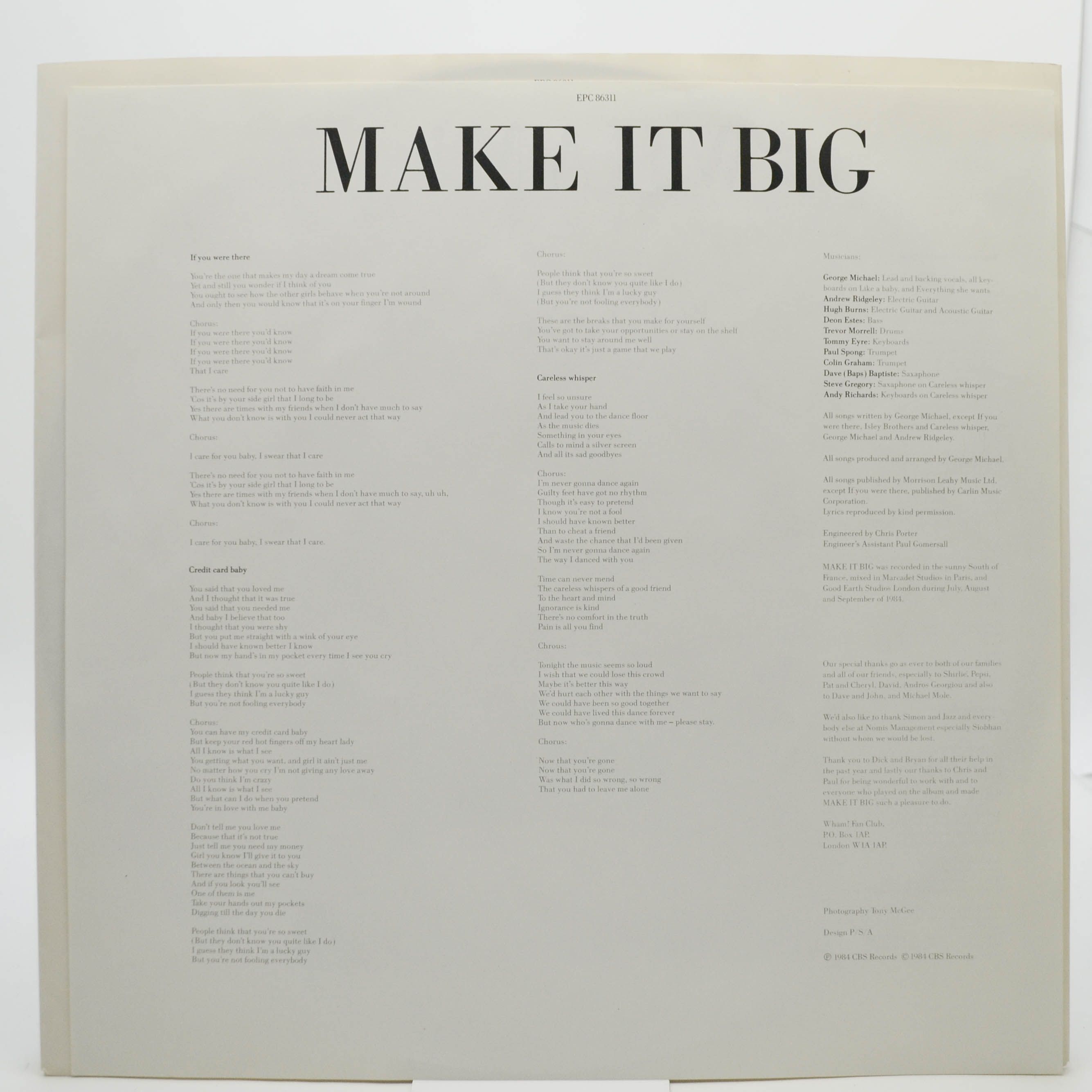 Wham! — Make It Big, 1984