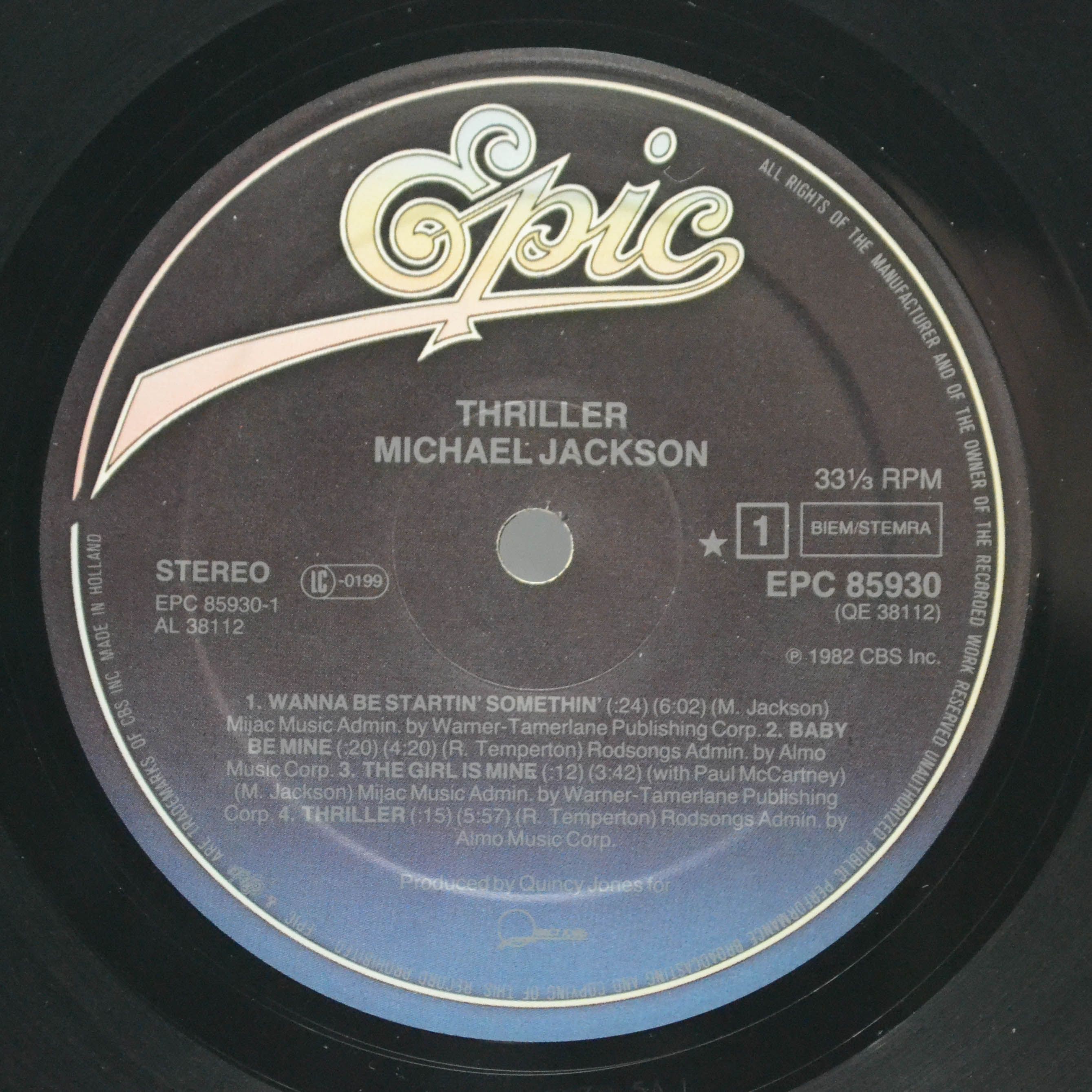 Michael Jackson — Thriller, 1982
