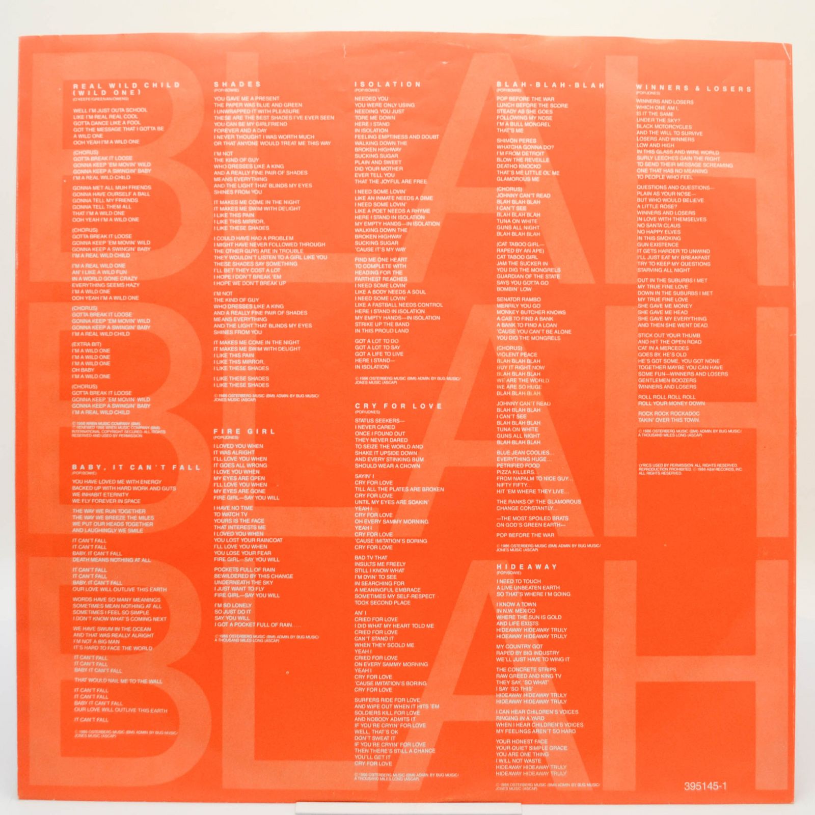 Iggy Pop — Blah-Blah-Blah, 1986