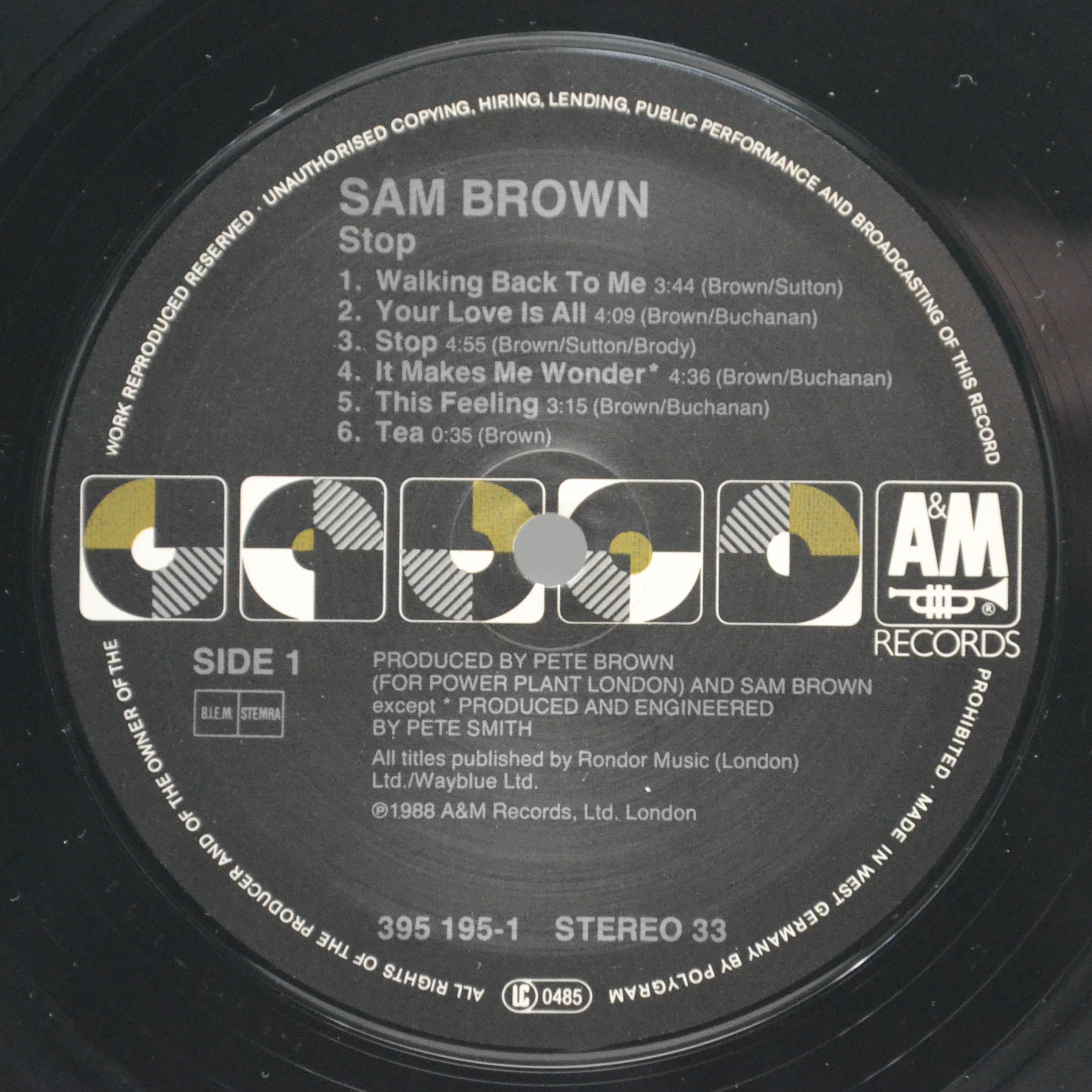 Sam Brown — Stop!, 1972