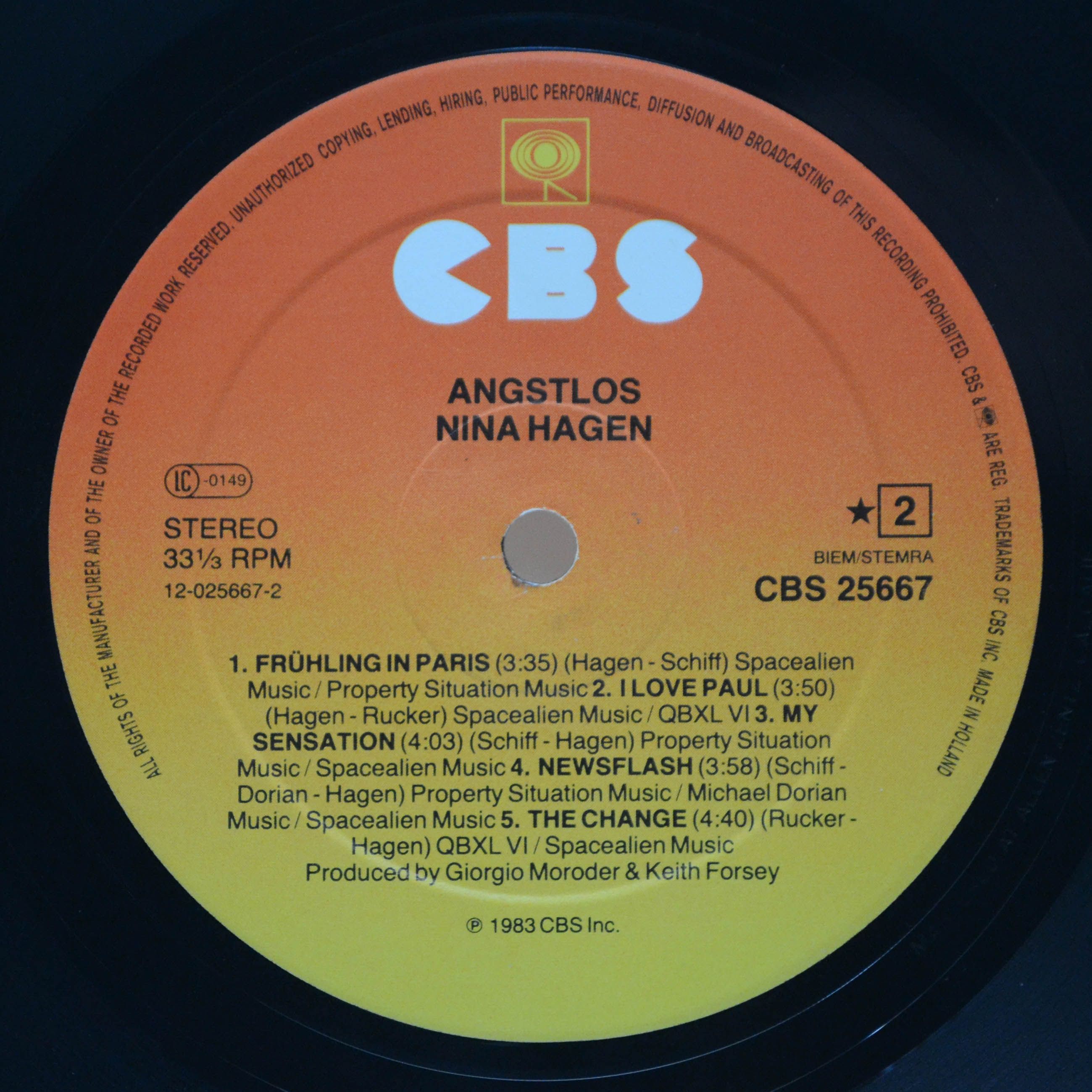 Nina Hagen — Angstlos, 1983