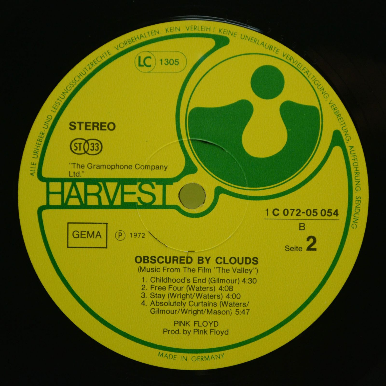 Pink Floyd — Obscured By Clouds, 1972