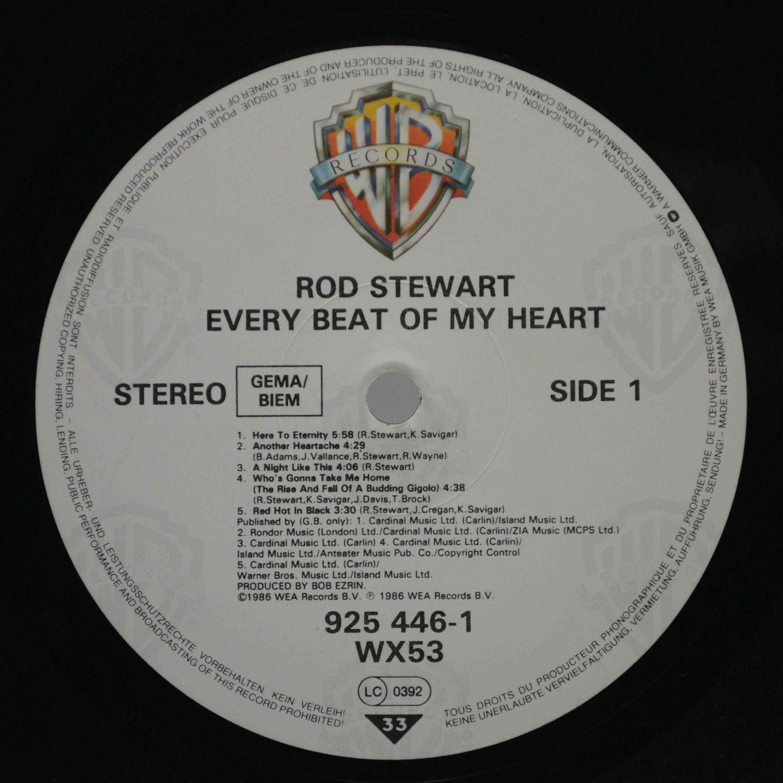 Rod Stewart — Every Beat Of My Heart, 1986