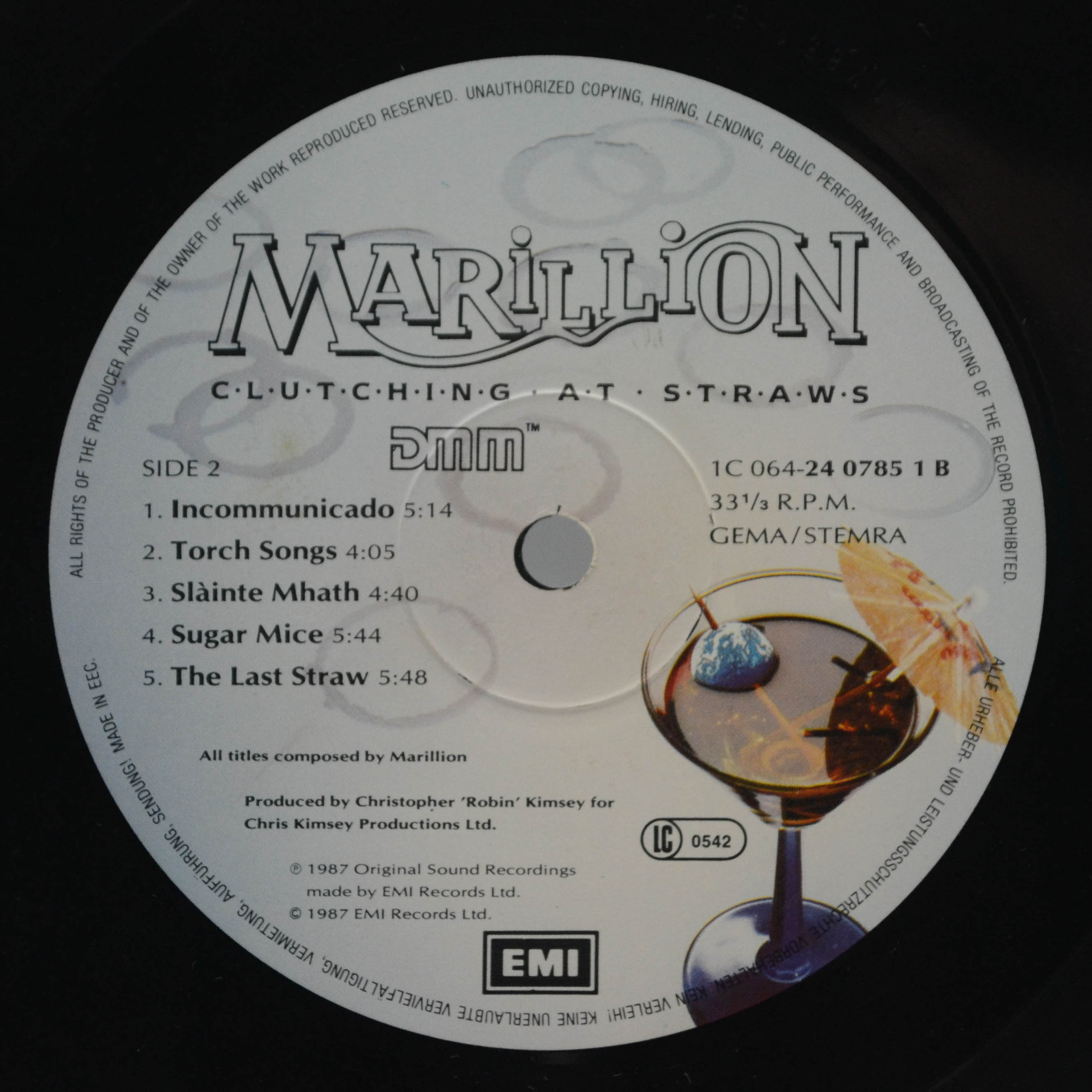 Marillion — Clutching At Straws, 1987