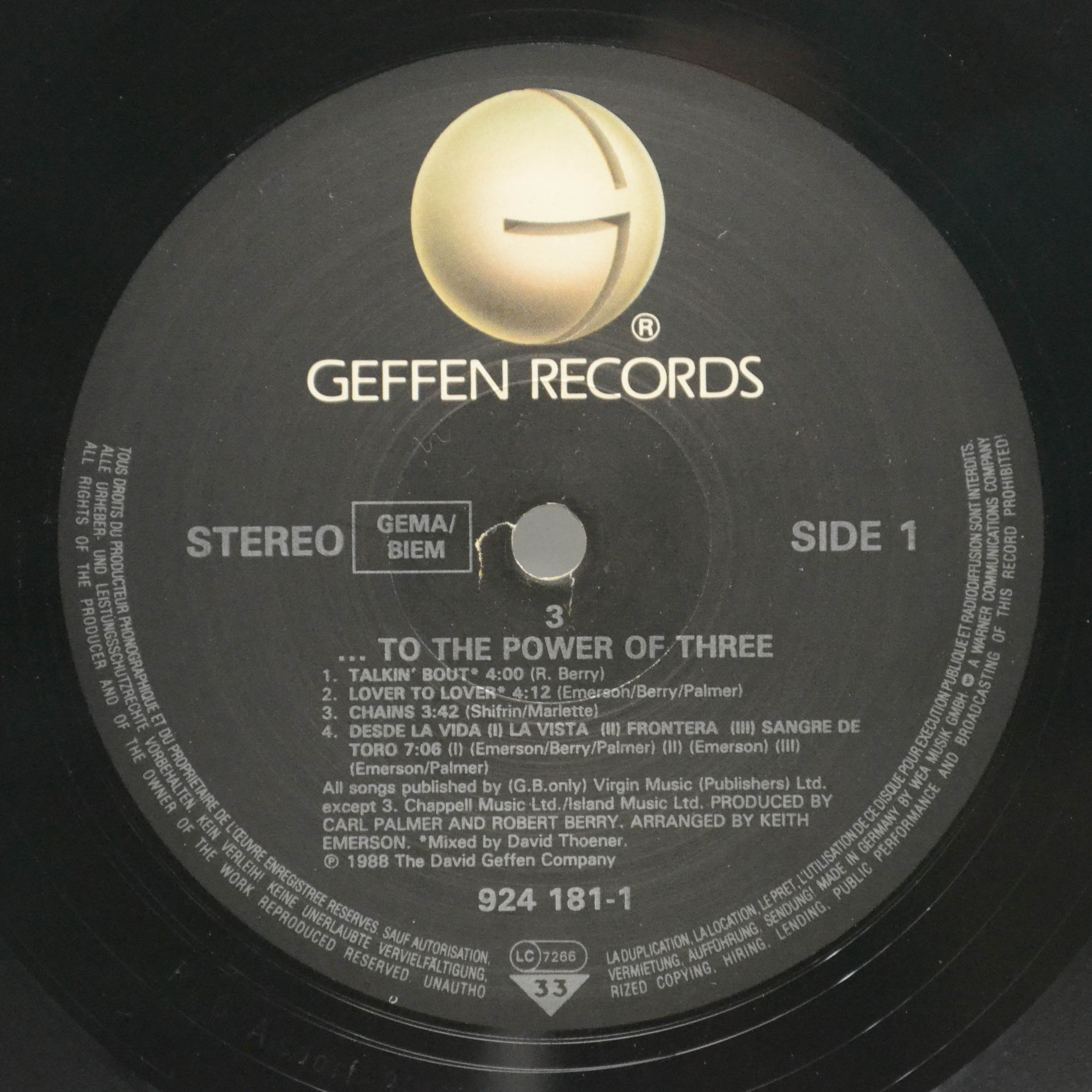 3 — … To The Power Of Three, 1988