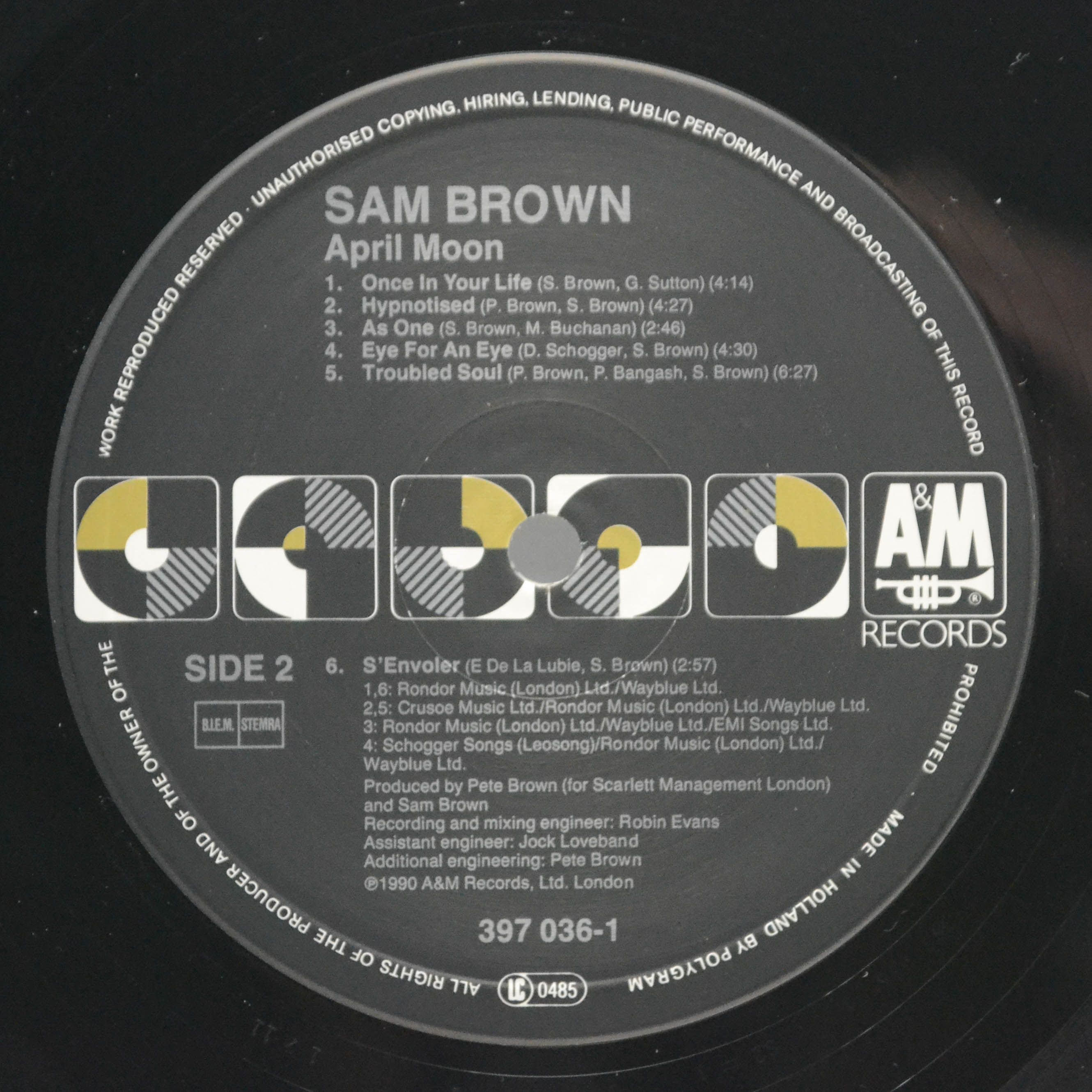 Sam Brown — April Moon, 1990