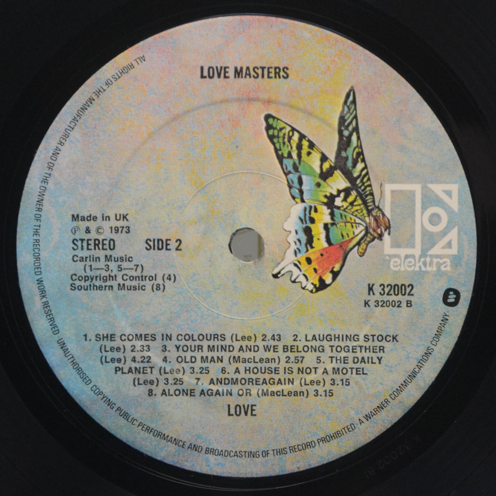 Love — Elektra Masters (UK), 1973