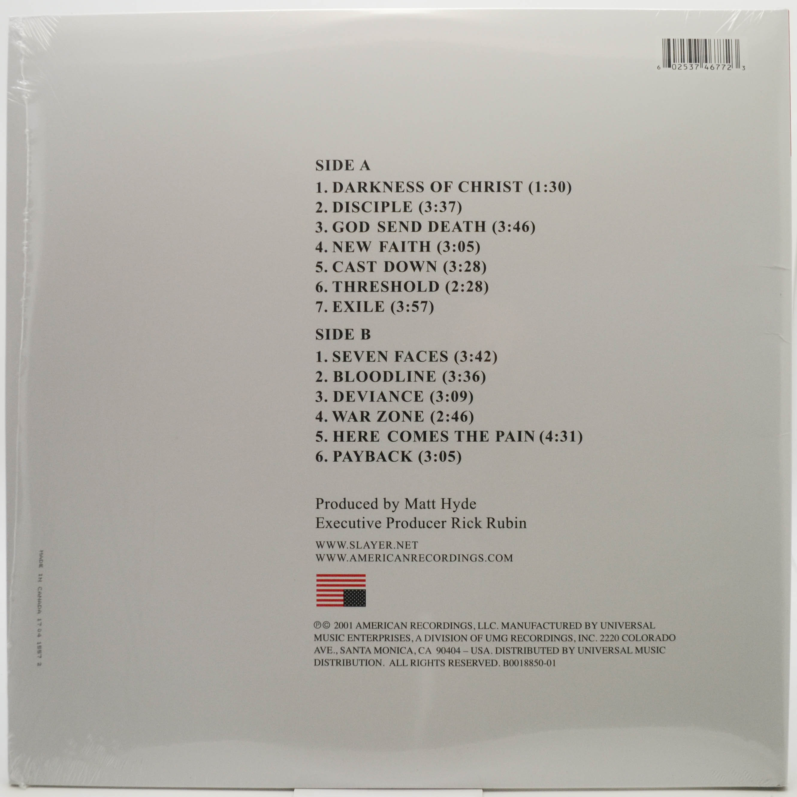 Slayer — God Hates Us All (USA), 2001