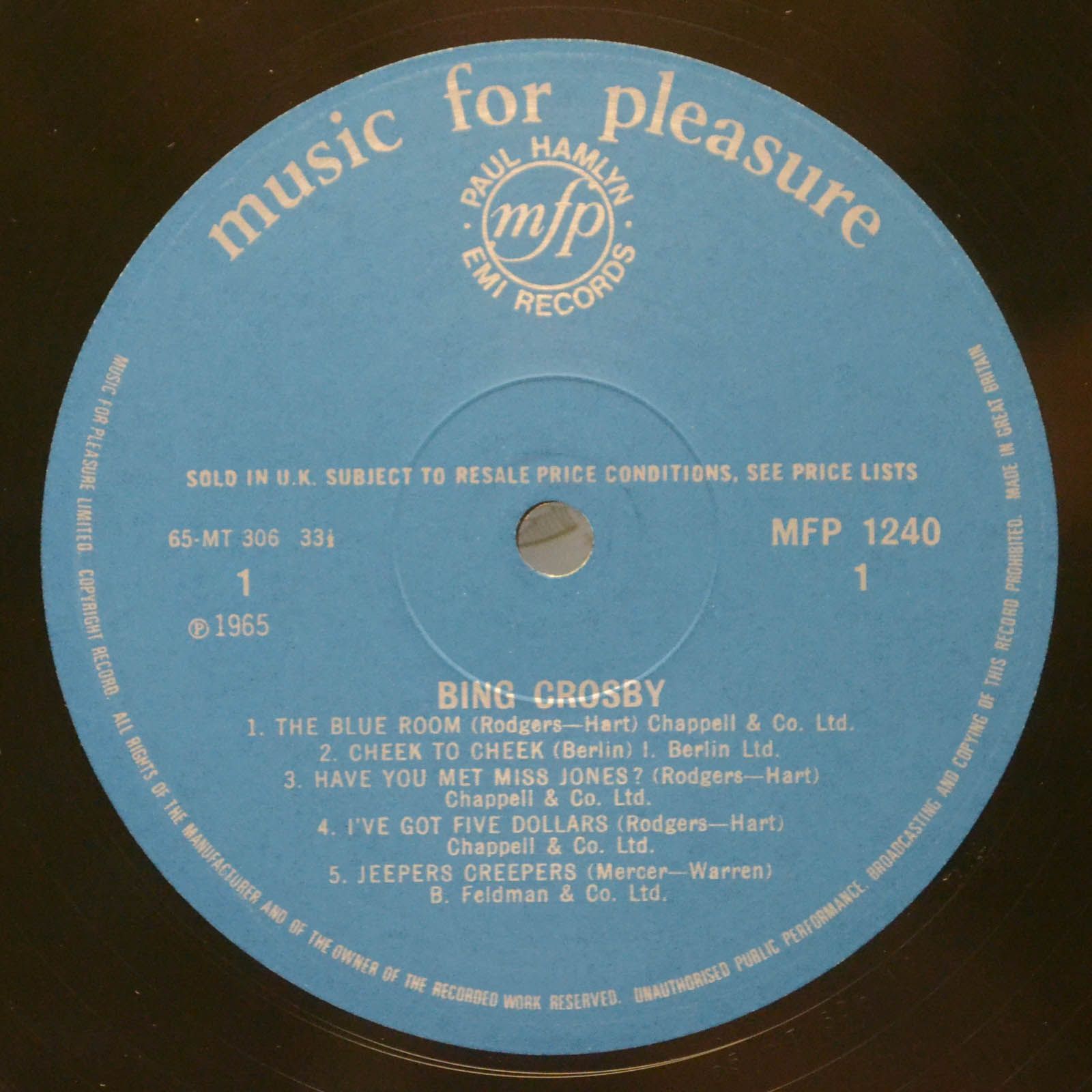 Bing Crosby — Bing Crosby (UK)
